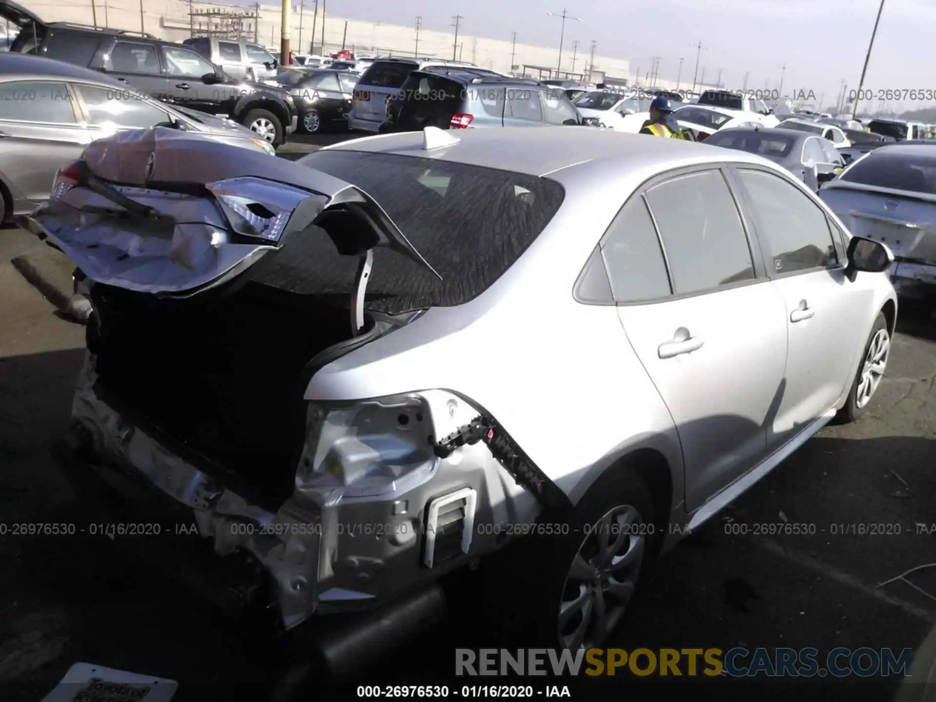 4 Photograph of a damaged car JTDEPRAE2LJ073658 TOYOTA COROLLA 2020