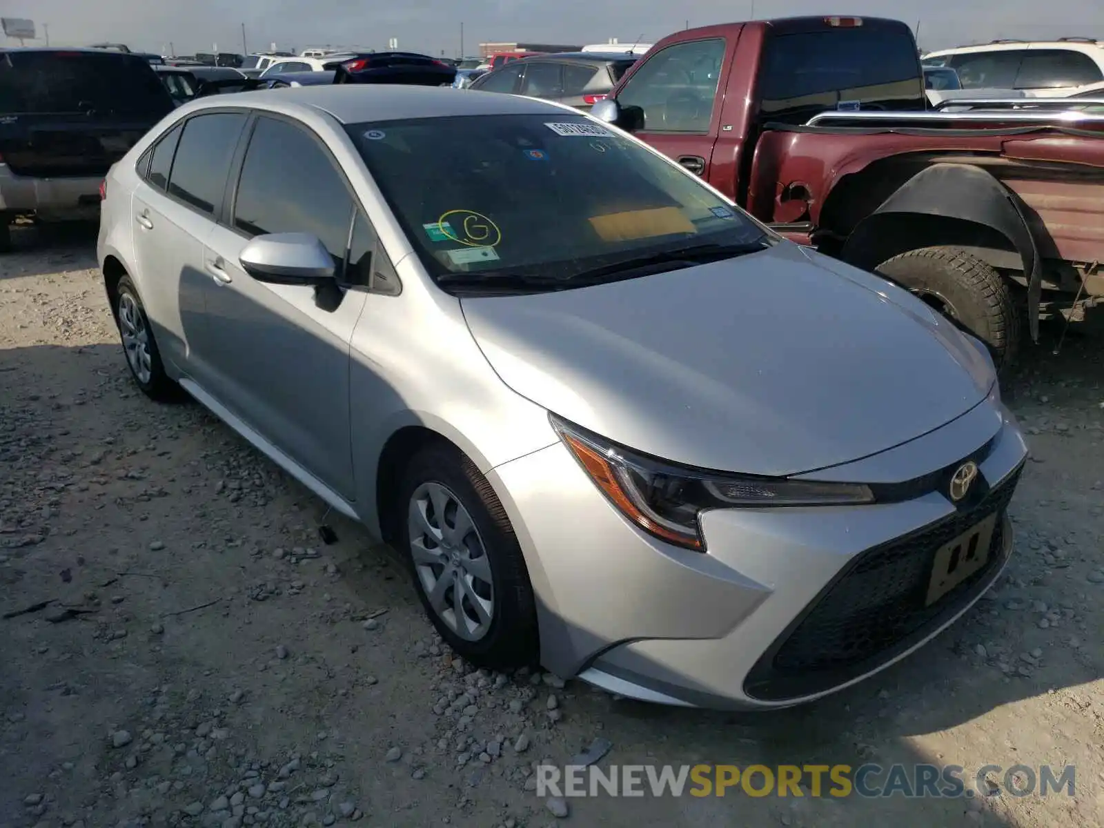 1 Photograph of a damaged car JTDEPRAE2LJ073790 TOYOTA COROLLA 2020