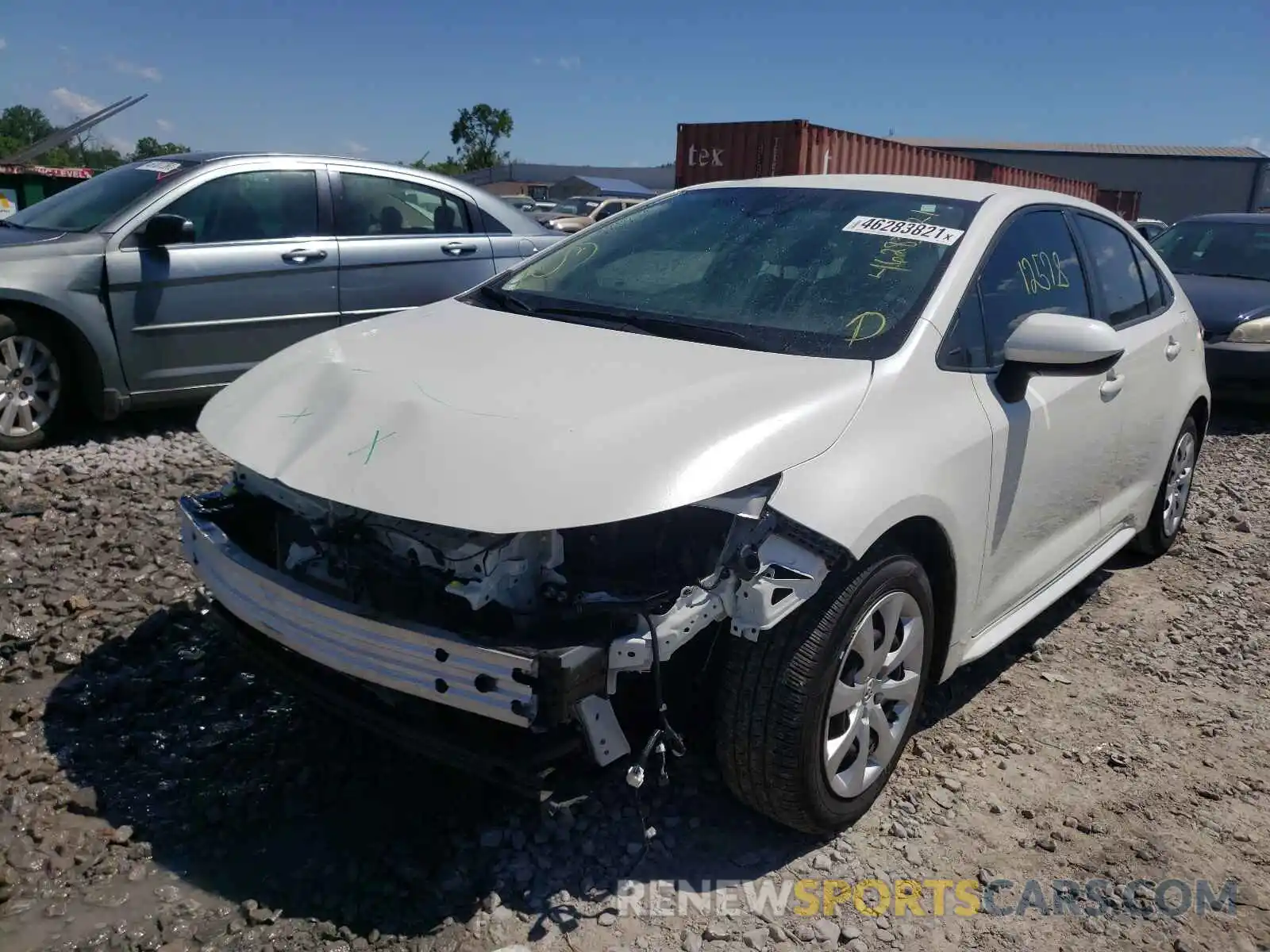 2 Photograph of a damaged car JTDEPRAE2LJ073840 TOYOTA COROLLA 2020