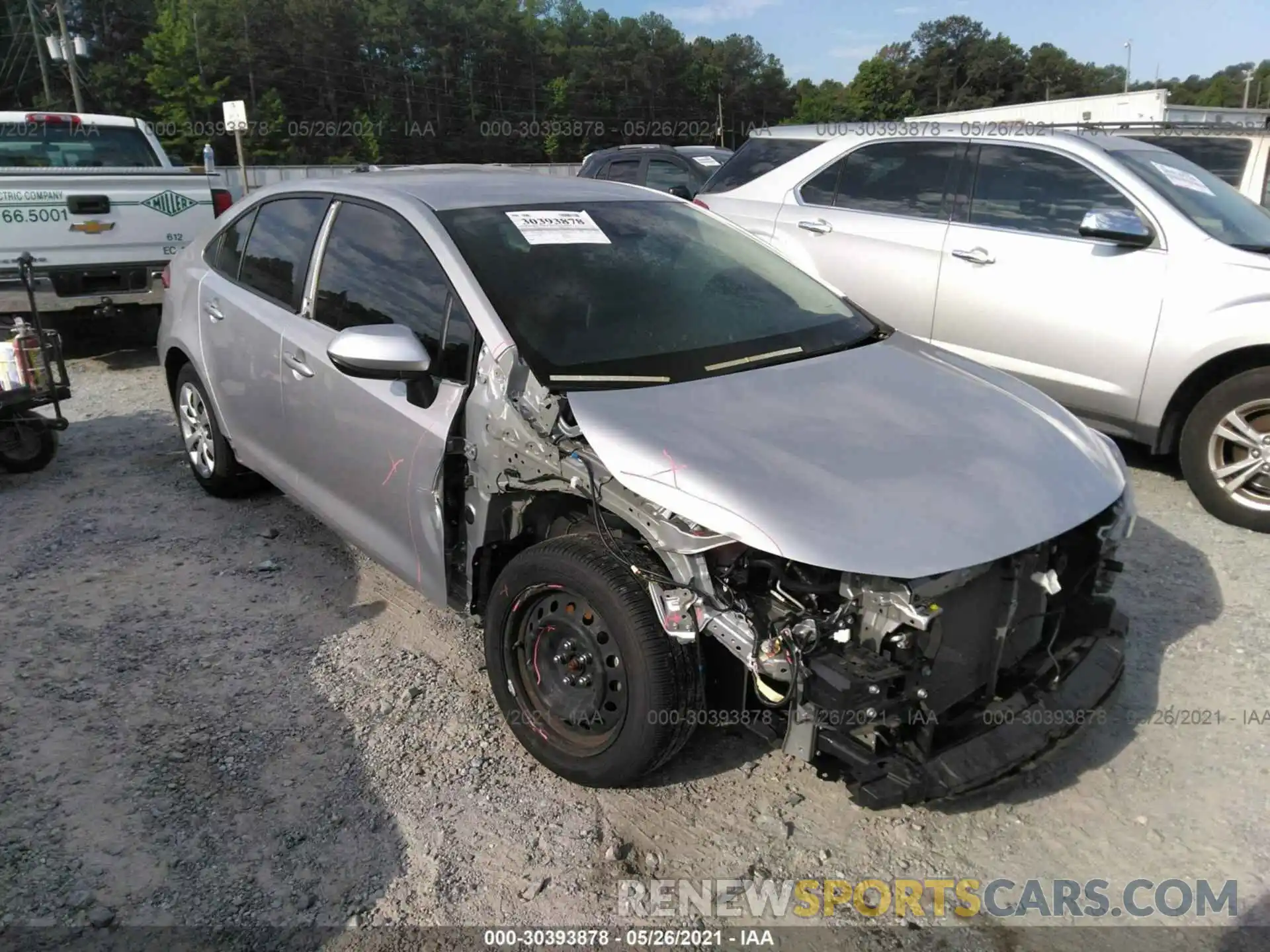 1 Photograph of a damaged car JTDEPRAE2LJ074339 TOYOTA COROLLA 2020