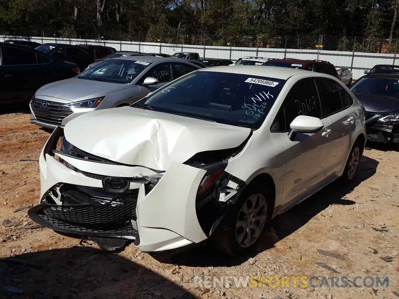 2 Photograph of a damaged car JTDEPRAE2LJ075314 TOYOTA COROLLA 2020