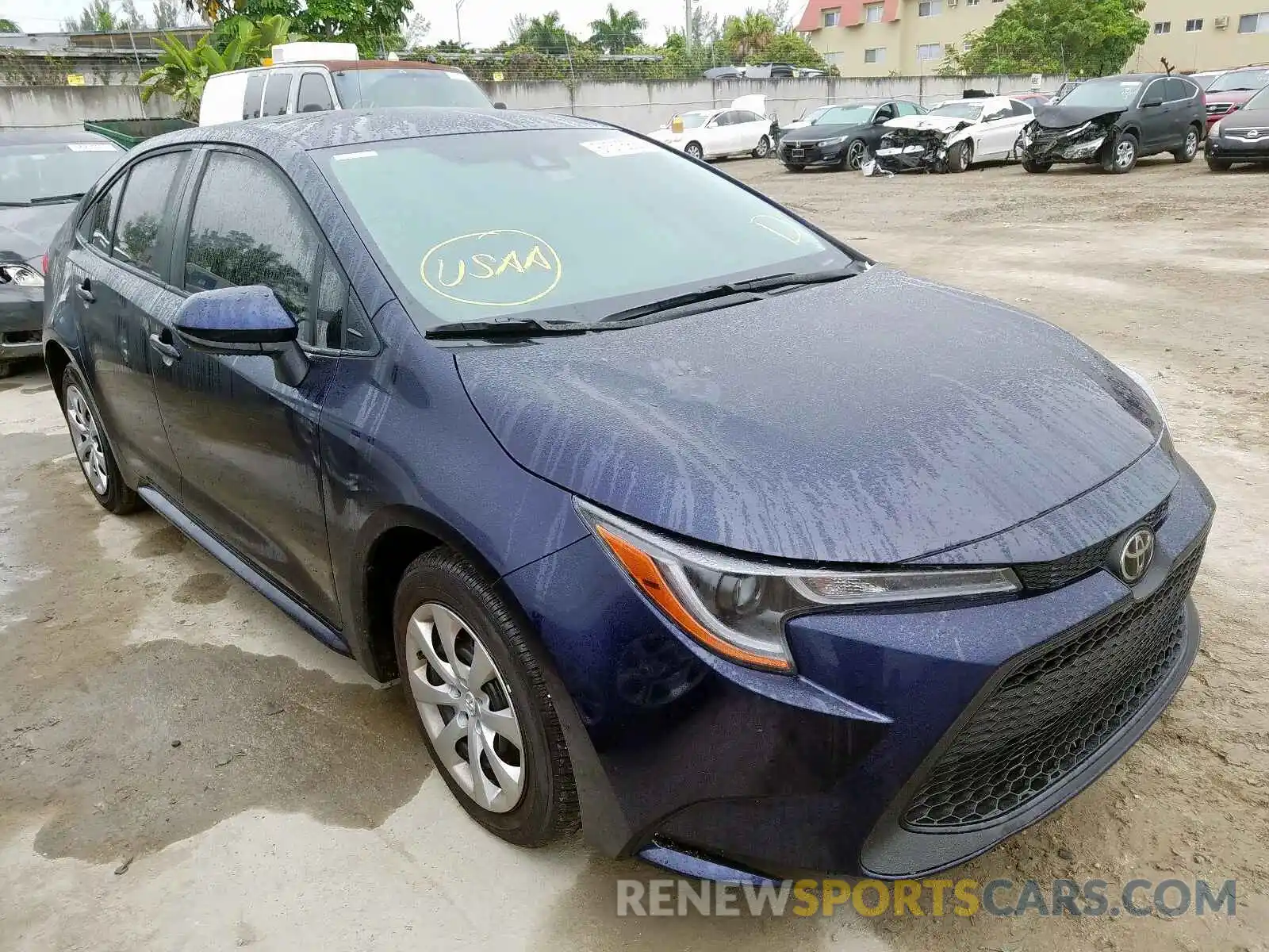 1 Photograph of a damaged car JTDEPRAE2LJ076317 TOYOTA COROLLA 2020