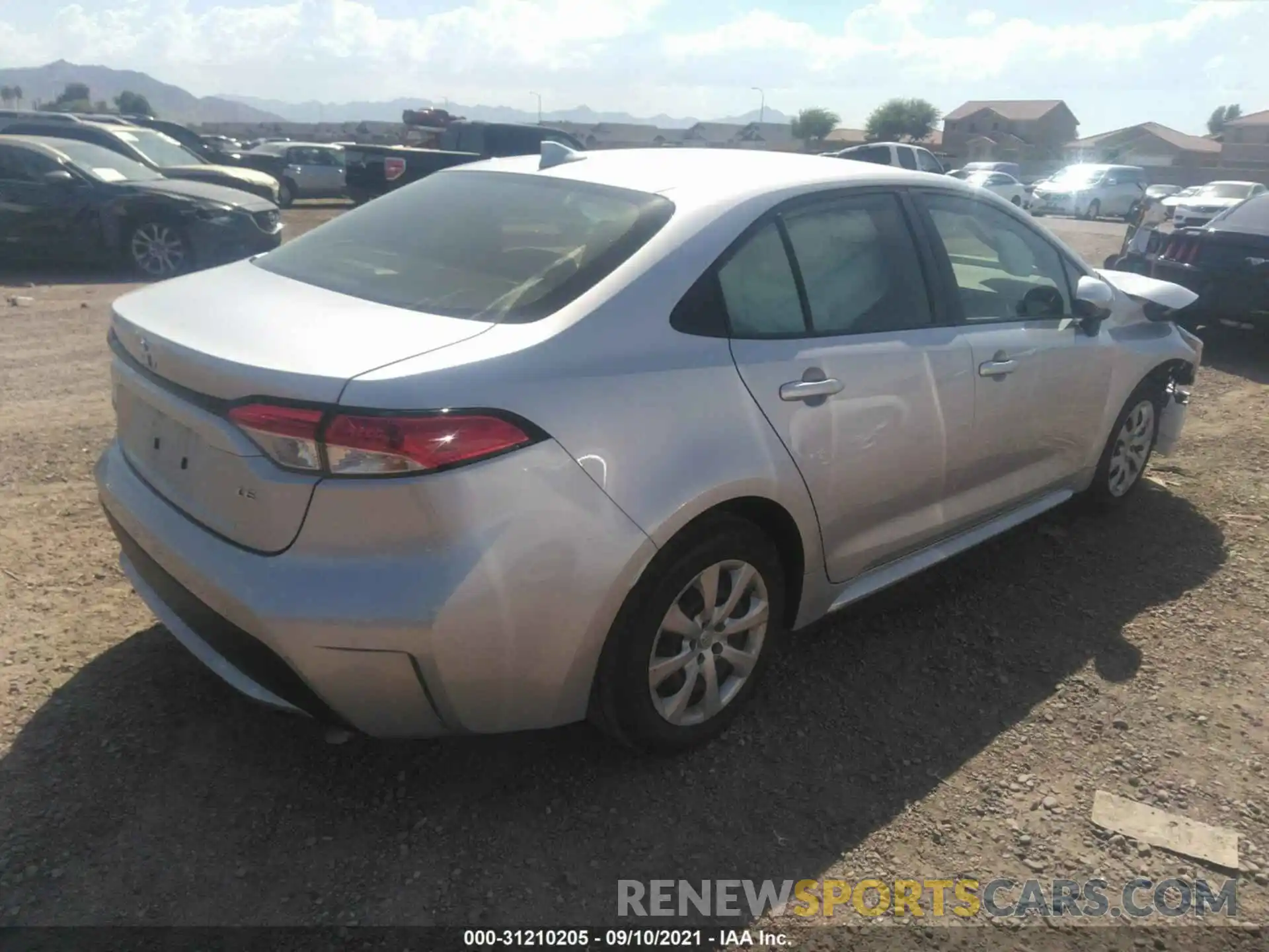 4 Photograph of a damaged car JTDEPRAE2LJ076429 TOYOTA COROLLA 2020