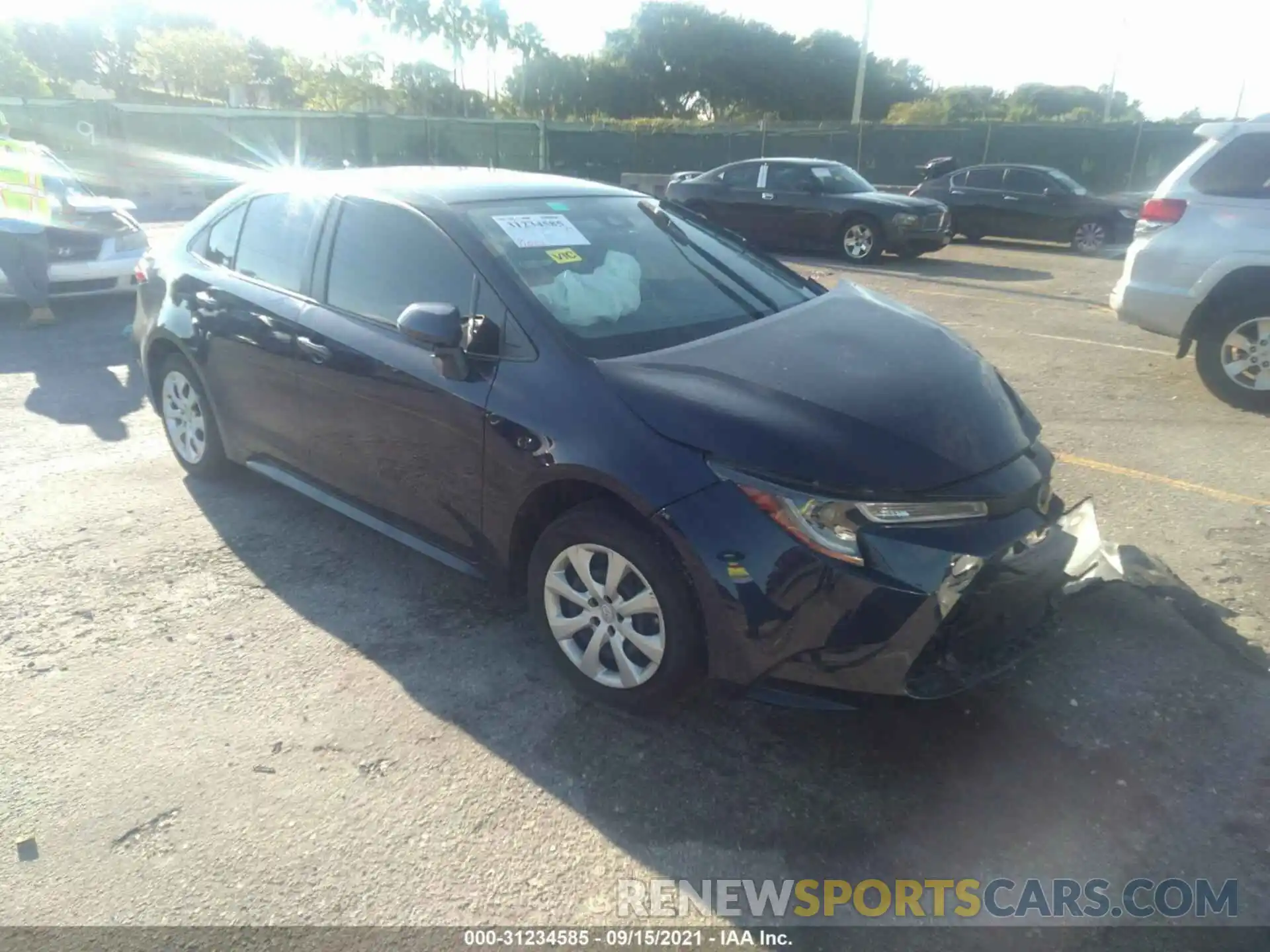 1 Photograph of a damaged car JTDEPRAE2LJ077029 TOYOTA COROLLA 2020