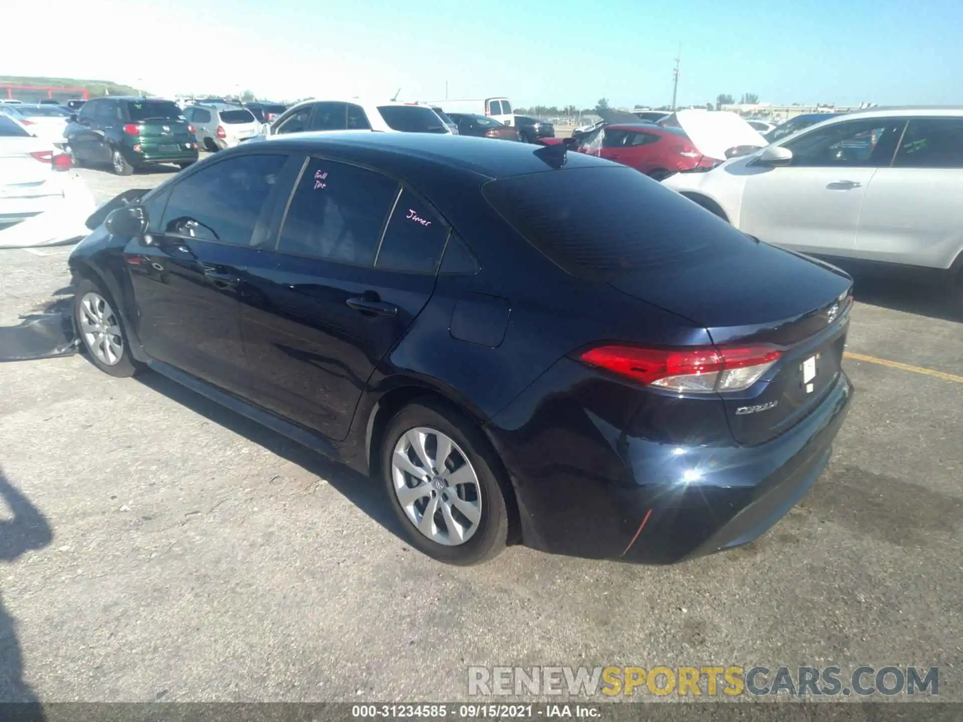 3 Photograph of a damaged car JTDEPRAE2LJ077029 TOYOTA COROLLA 2020