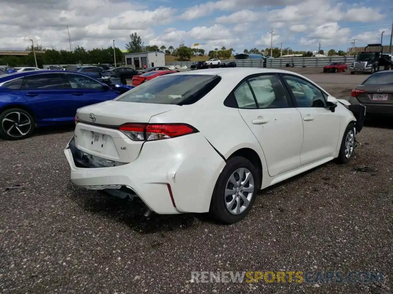 4 Photograph of a damaged car JTDEPRAE2LJ078391 TOYOTA COROLLA 2020