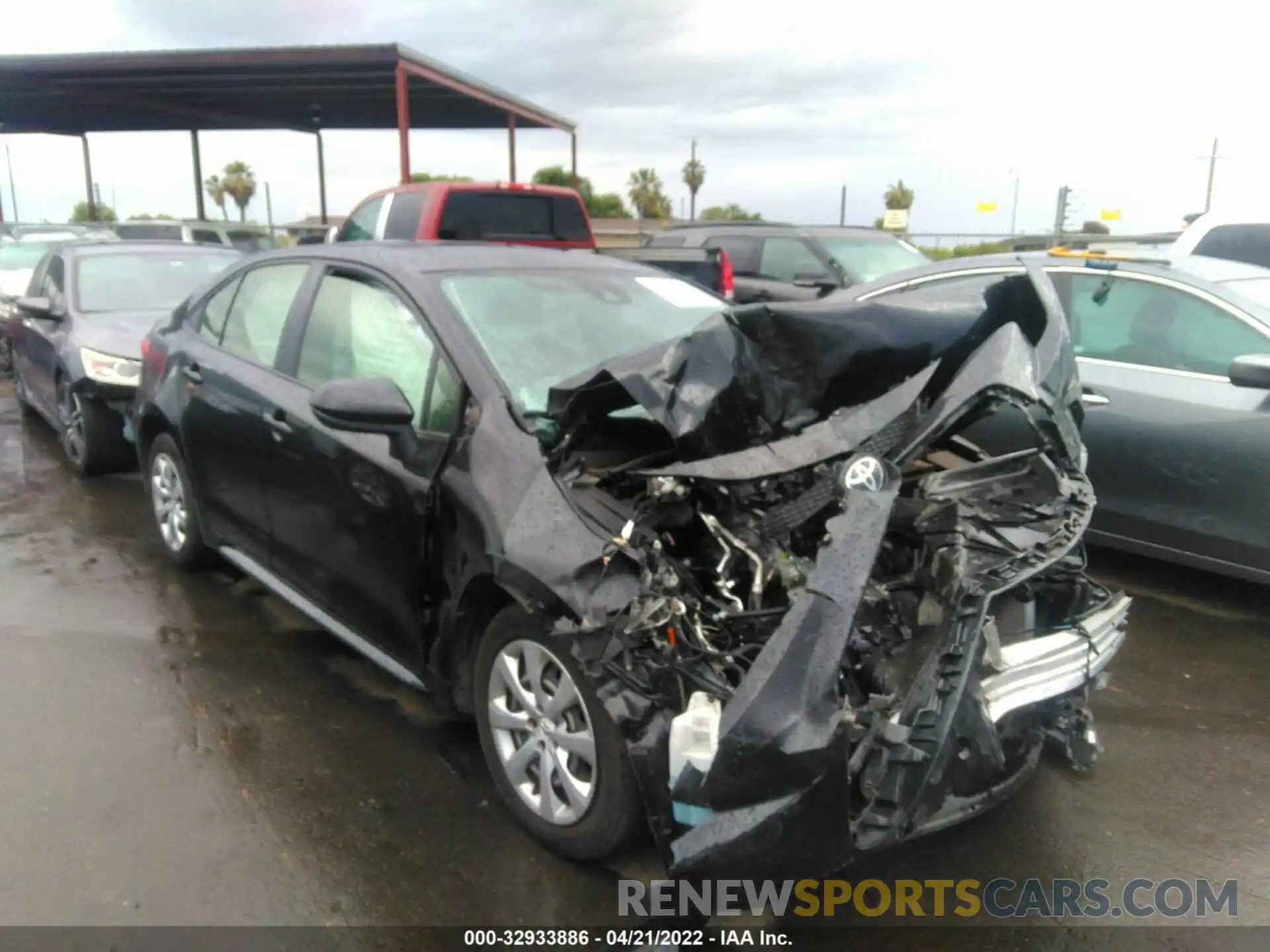 1 Photograph of a damaged car JTDEPRAE2LJ079721 TOYOTA COROLLA 2020