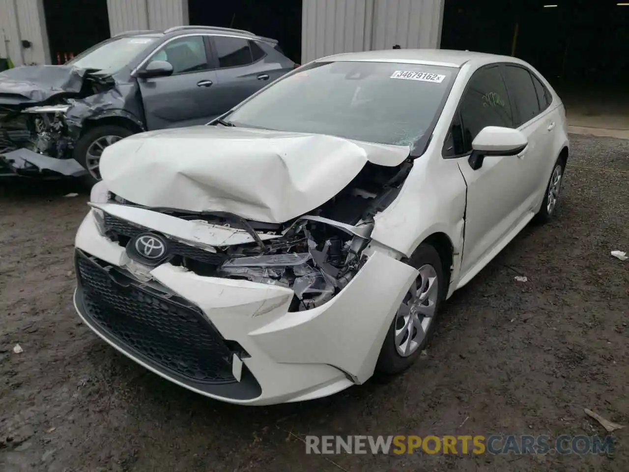 2 Photograph of a damaged car JTDEPRAE2LJ079735 TOYOTA COROLLA 2020