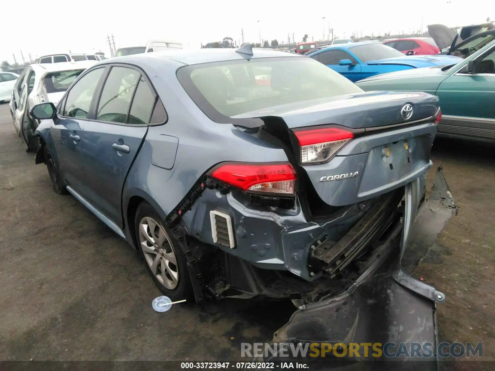 3 Photograph of a damaged car JTDEPRAE2LJ081002 TOYOTA COROLLA 2020