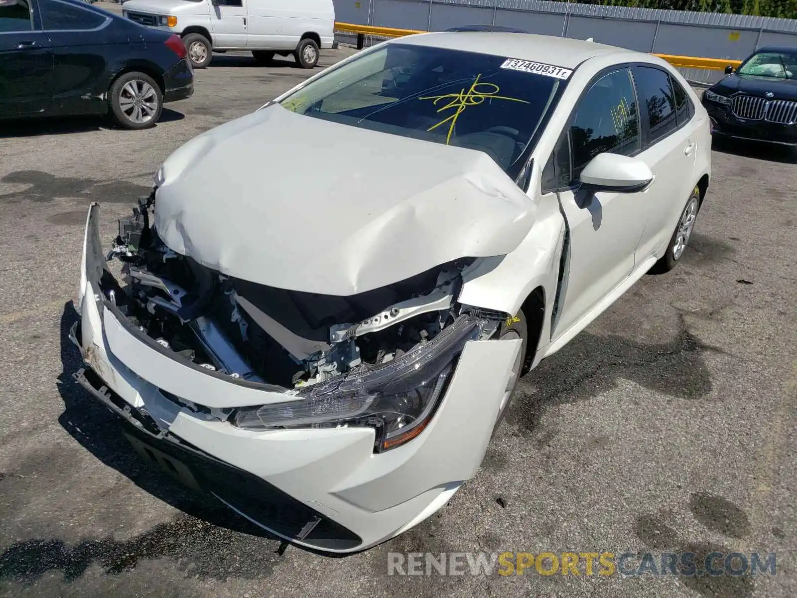 2 Photograph of a damaged car JTDEPRAE2LJ081100 TOYOTA COROLLA 2020