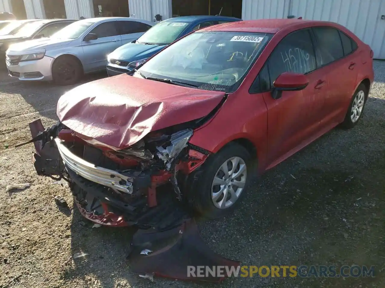 2 Photograph of a damaged car JTDEPRAE2LJ081727 TOYOTA COROLLA 2020