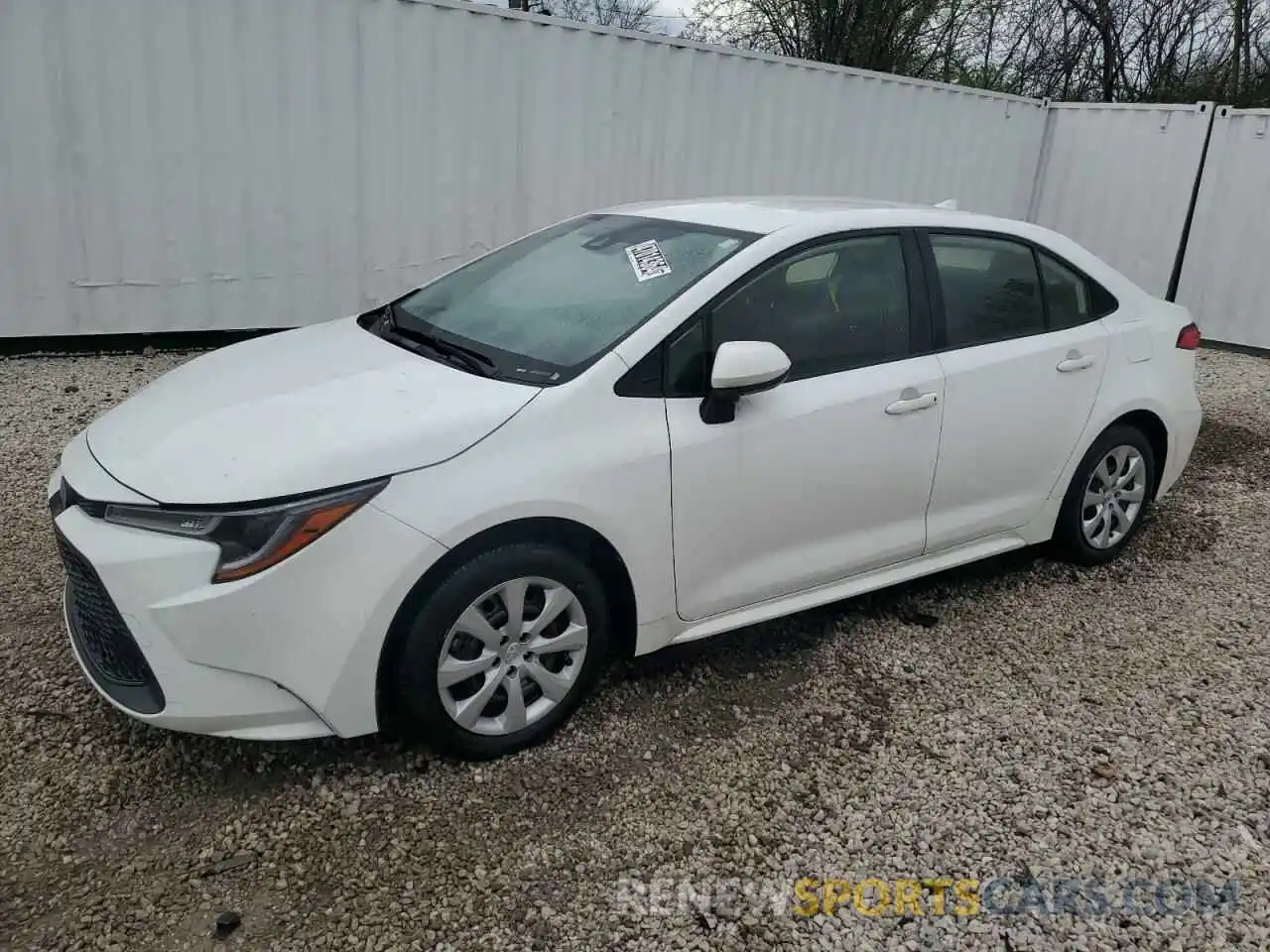 1 Photograph of a damaged car JTDEPRAE2LJ082277 TOYOTA COROLLA 2020