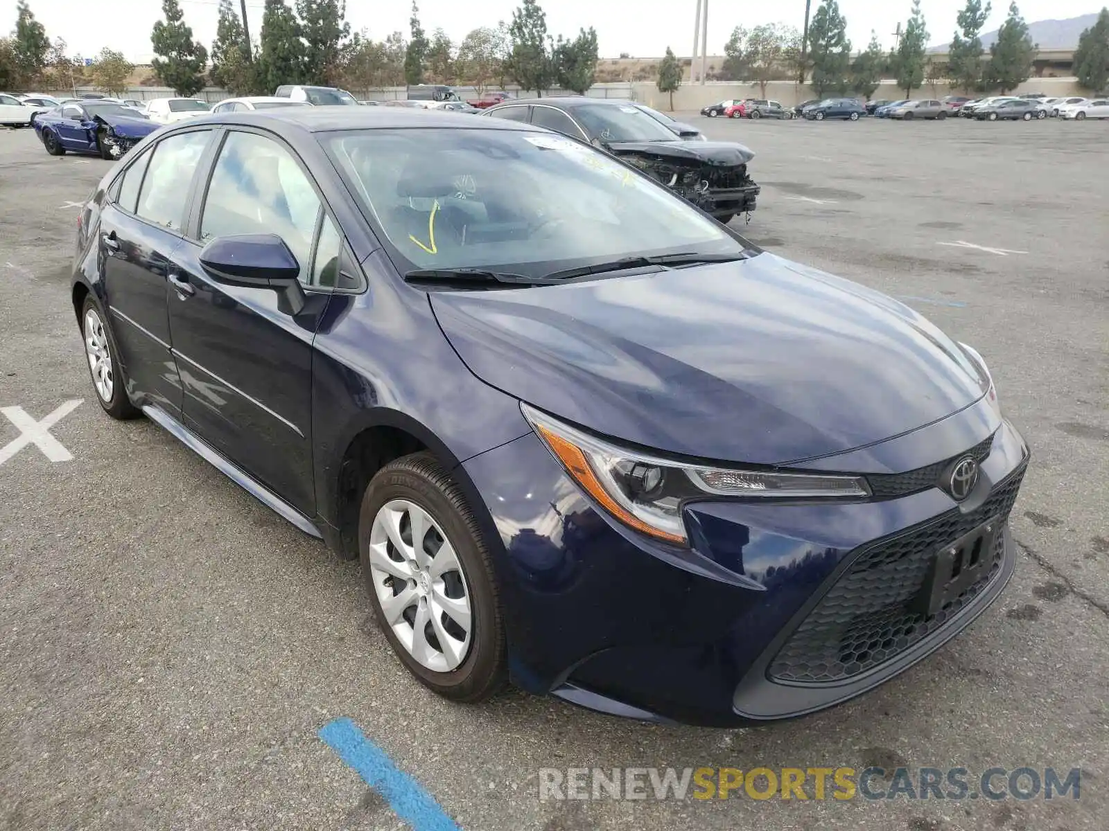 1 Photograph of a damaged car JTDEPRAE2LJ082540 TOYOTA COROLLA 2020