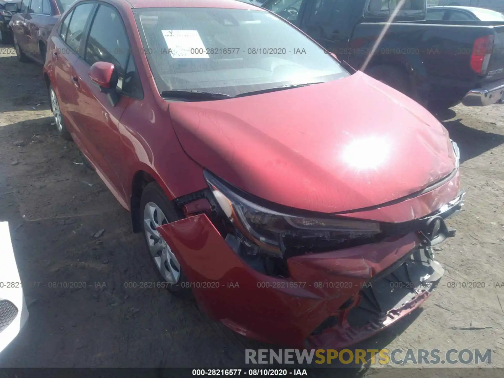 1 Photograph of a damaged car JTDEPRAE2LJ083090 TOYOTA COROLLA 2020