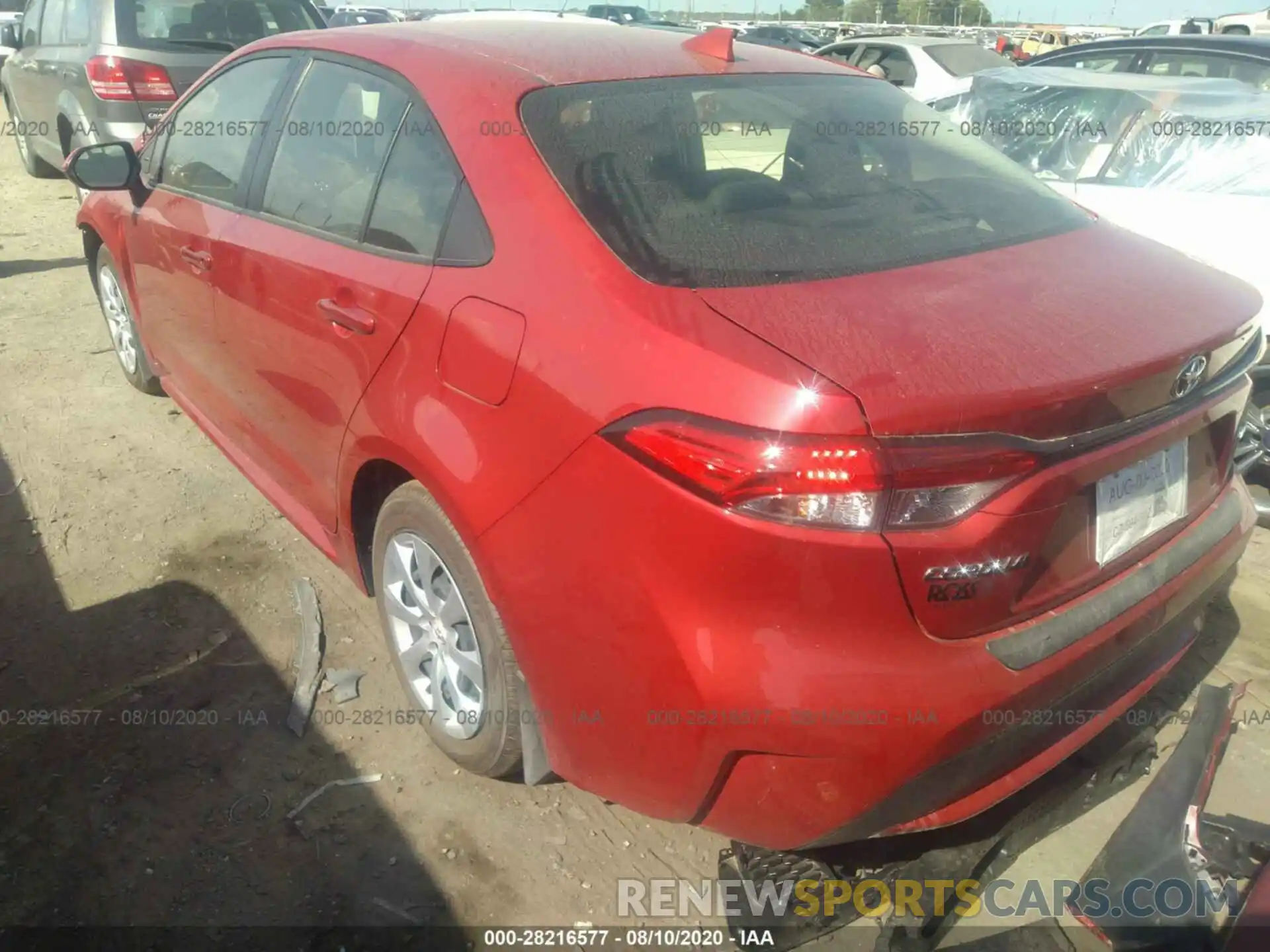 3 Photograph of a damaged car JTDEPRAE2LJ083090 TOYOTA COROLLA 2020