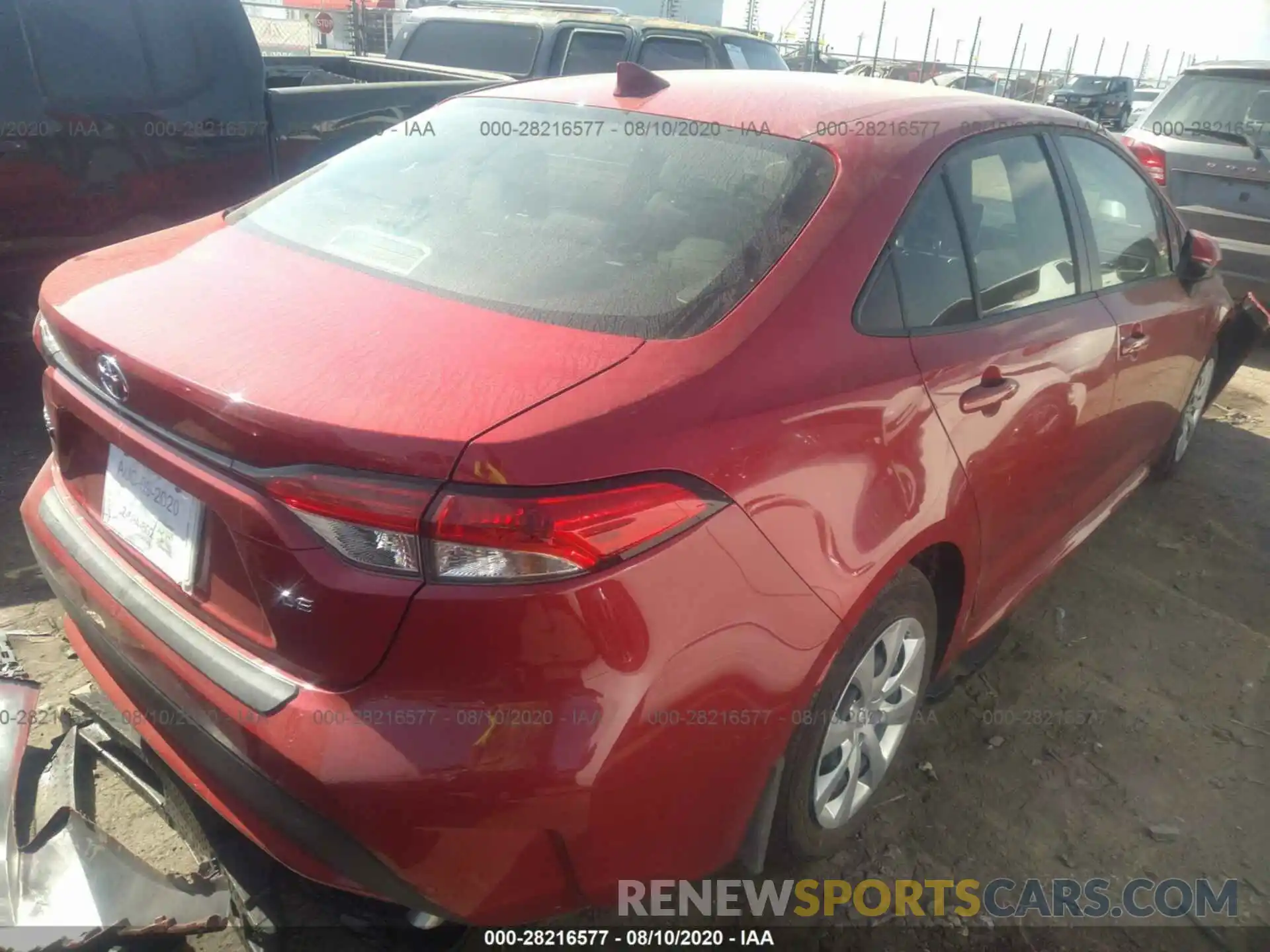 4 Photograph of a damaged car JTDEPRAE2LJ083090 TOYOTA COROLLA 2020