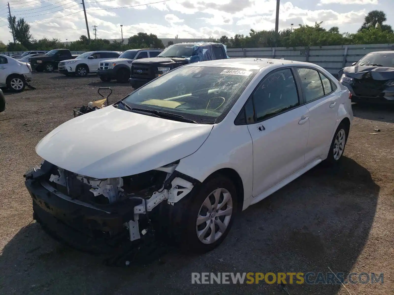 2 Photograph of a damaged car JTDEPRAE2LJ083493 TOYOTA COROLLA 2020