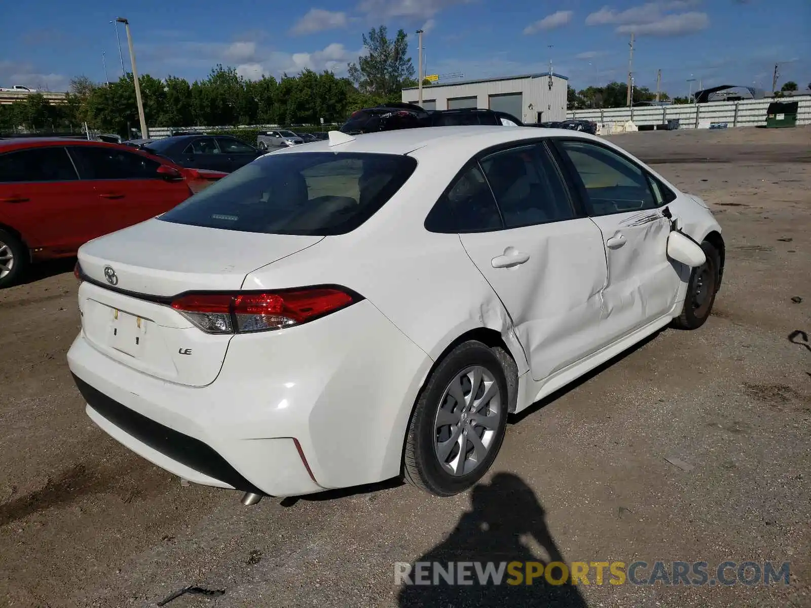 4 Photograph of a damaged car JTDEPRAE2LJ083493 TOYOTA COROLLA 2020