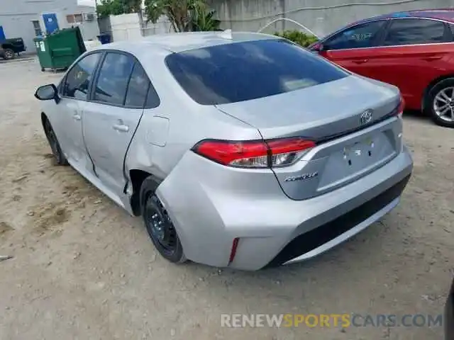 3 Photograph of a damaged car JTDEPRAE2LJ085048 TOYOTA COROLLA 2020