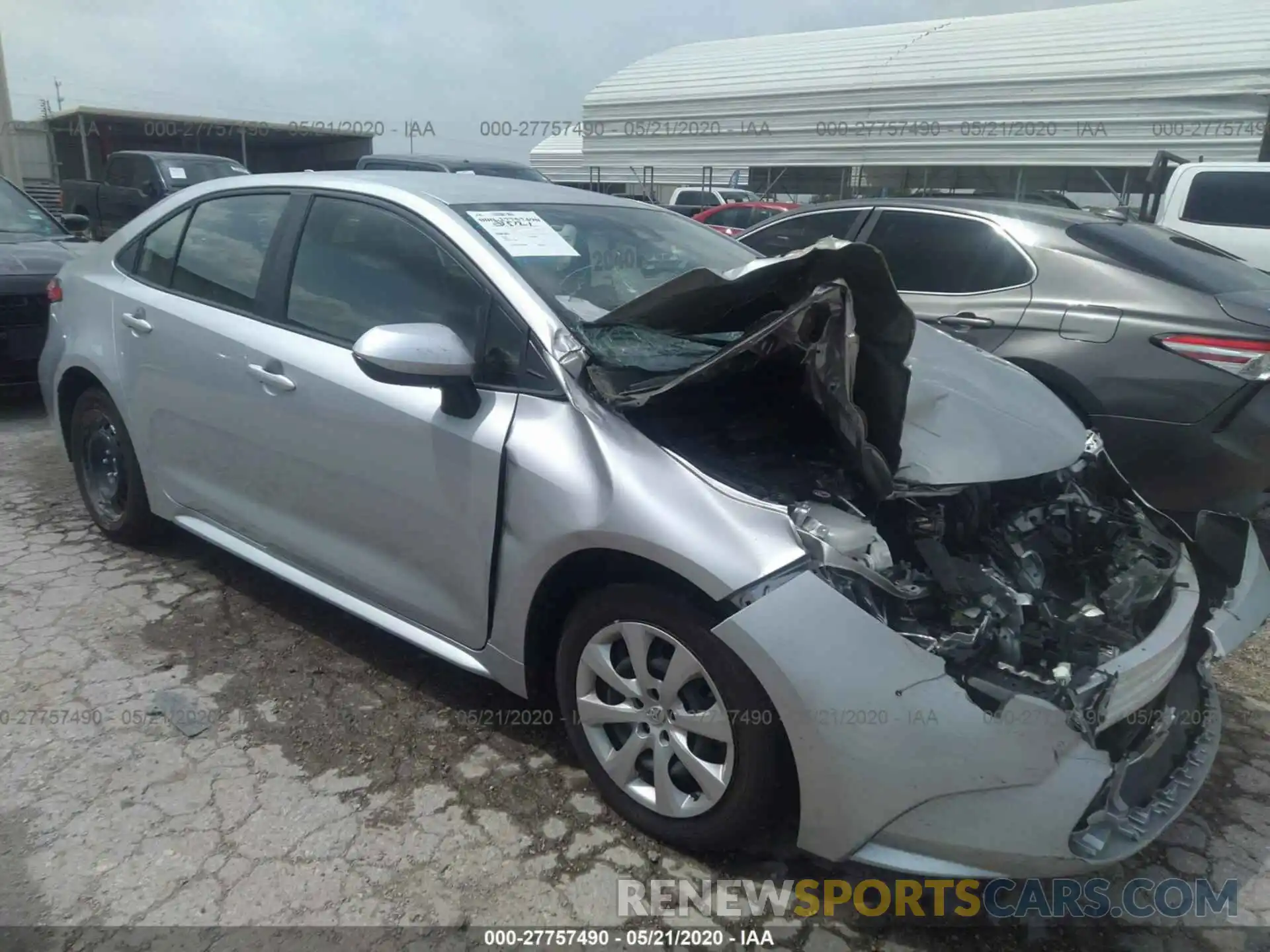 1 Photograph of a damaged car JTDEPRAE2LJ085325 TOYOTA COROLLA 2020