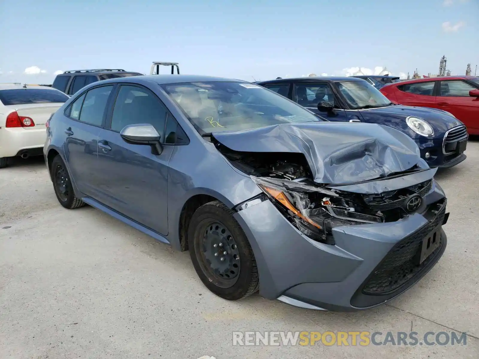 1 Photograph of a damaged car JTDEPRAE2LJ085552 TOYOTA COROLLA 2020