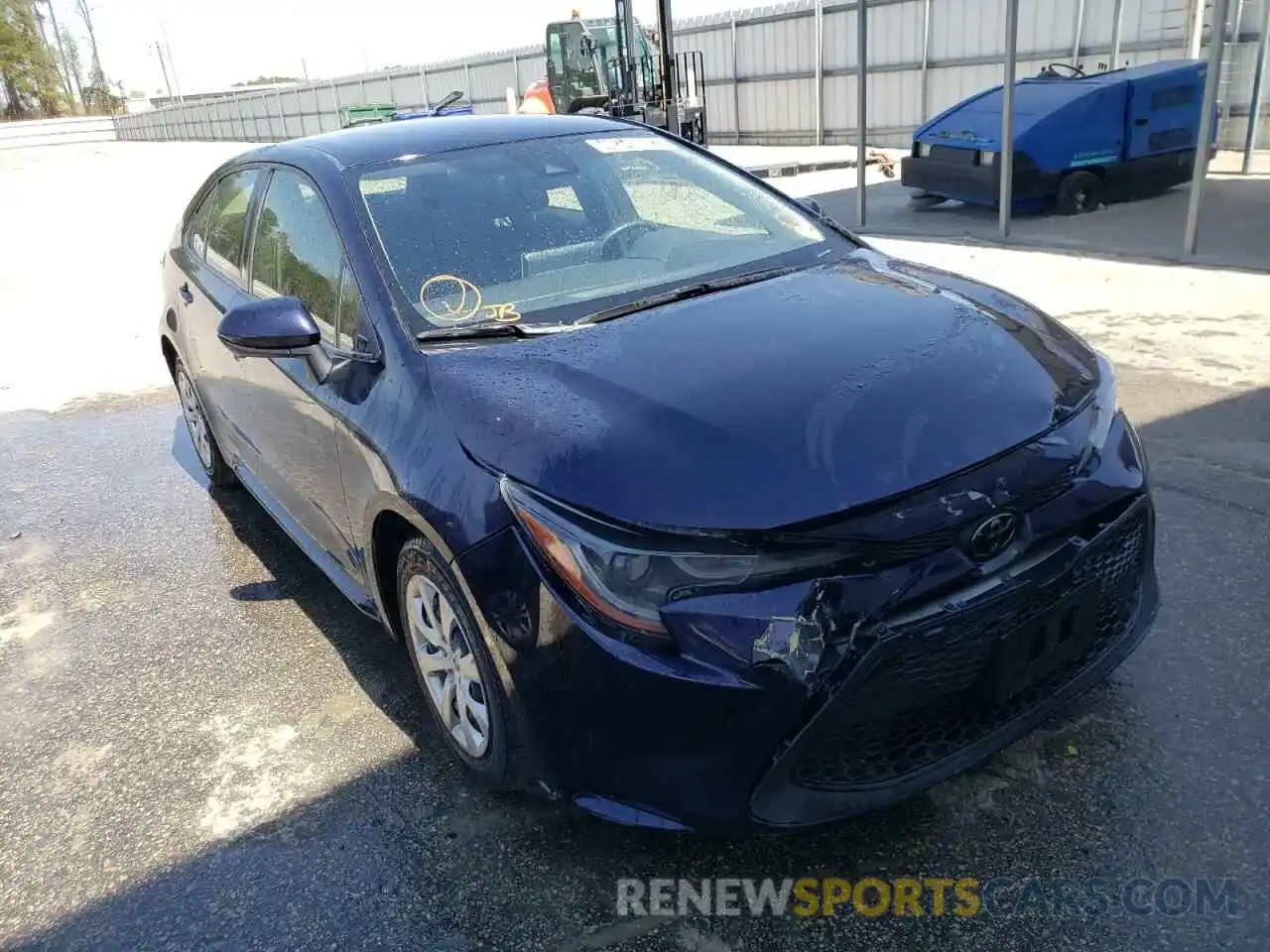 1 Photograph of a damaged car JTDEPRAE2LJ086247 TOYOTA COROLLA 2020