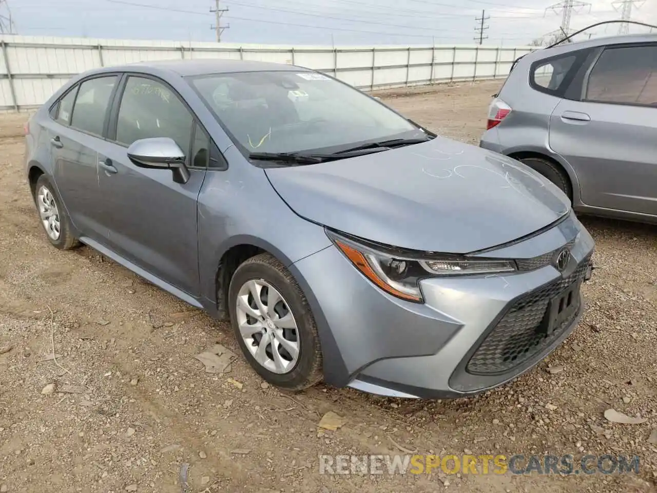 1 Photograph of a damaged car JTDEPRAE2LJ087608 TOYOTA COROLLA 2020