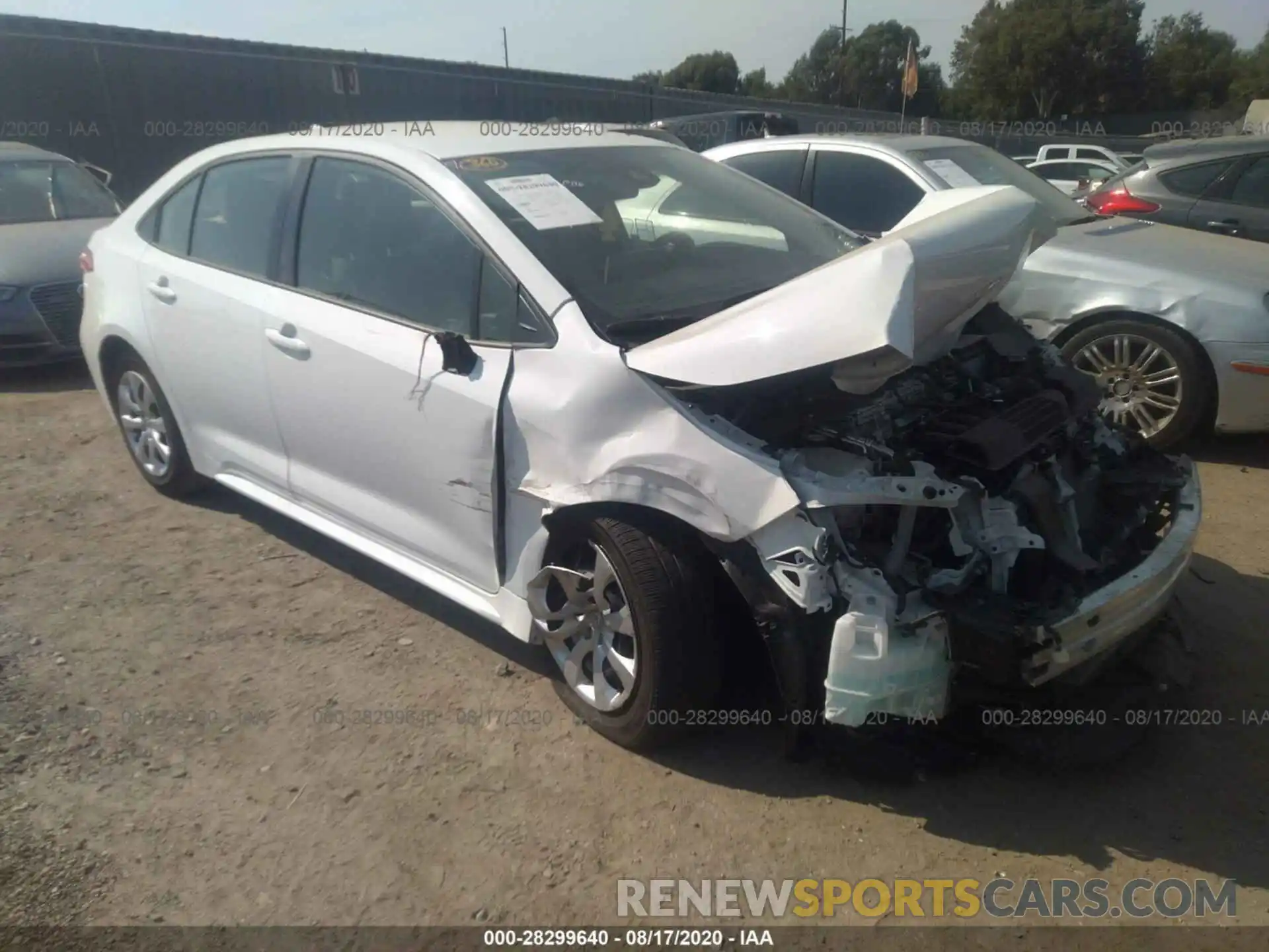 1 Photograph of a damaged car JTDEPRAE2LJ087821 TOYOTA COROLLA 2020