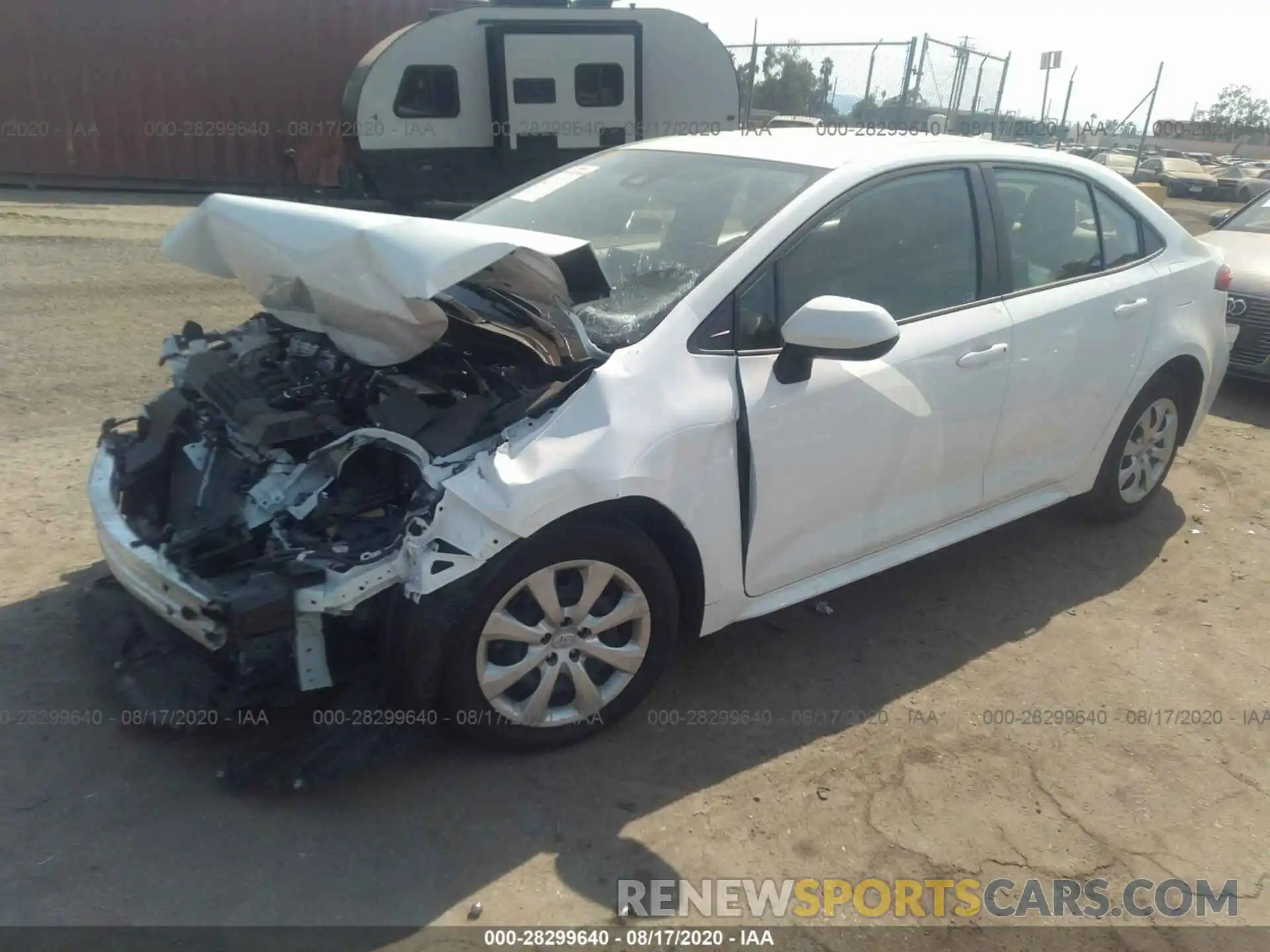 2 Photograph of a damaged car JTDEPRAE2LJ087821 TOYOTA COROLLA 2020