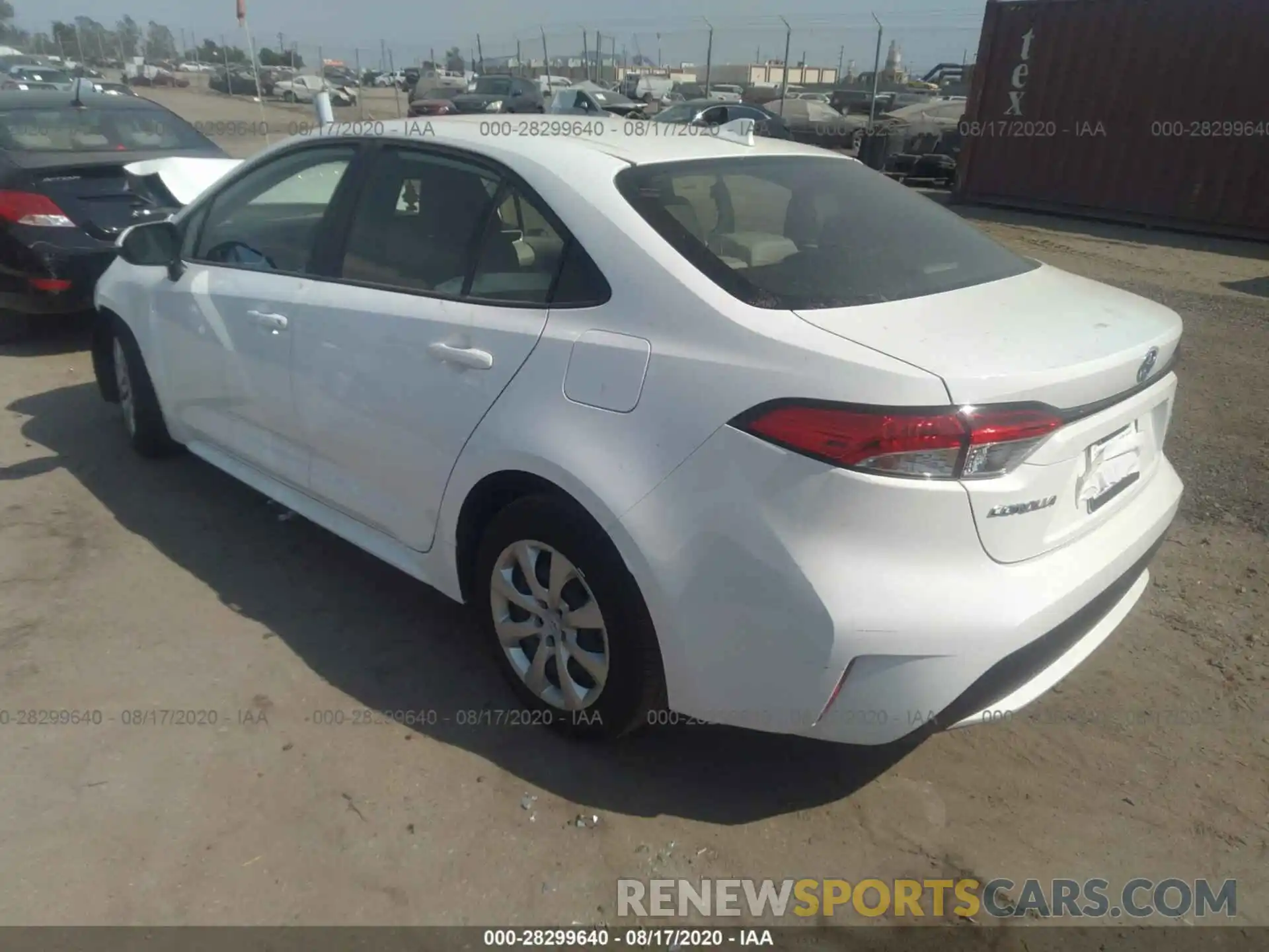 3 Photograph of a damaged car JTDEPRAE2LJ087821 TOYOTA COROLLA 2020