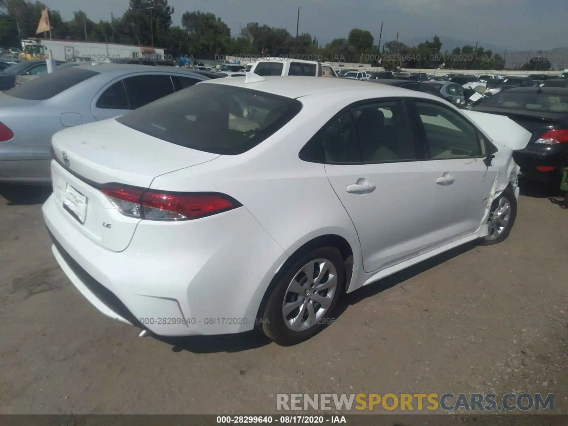 4 Photograph of a damaged car JTDEPRAE2LJ087821 TOYOTA COROLLA 2020