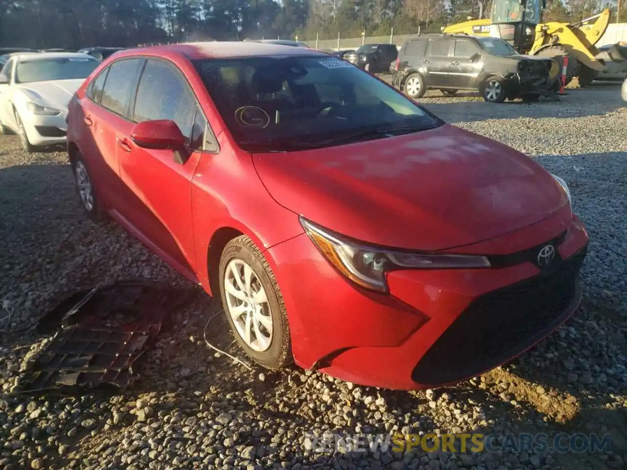 1 Photograph of a damaged car JTDEPRAE2LJ087883 TOYOTA COROLLA 2020