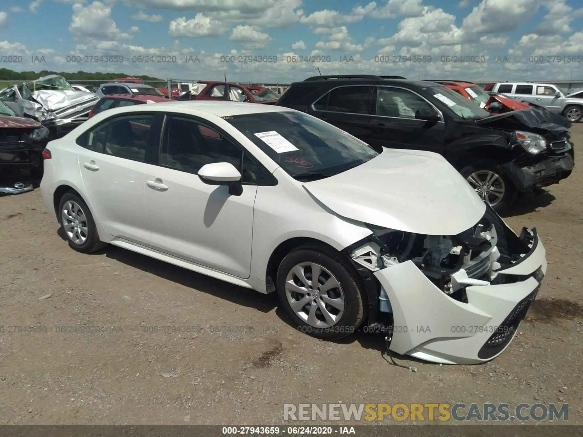 1 Photograph of a damaged car JTDEPRAE2LJ088922 TOYOTA COROLLA 2020