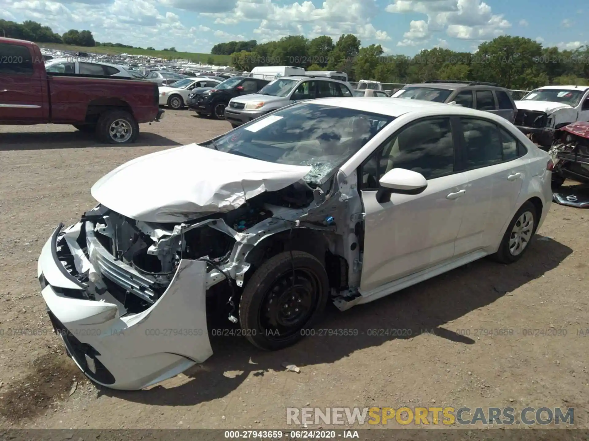 2 Photograph of a damaged car JTDEPRAE2LJ088922 TOYOTA COROLLA 2020