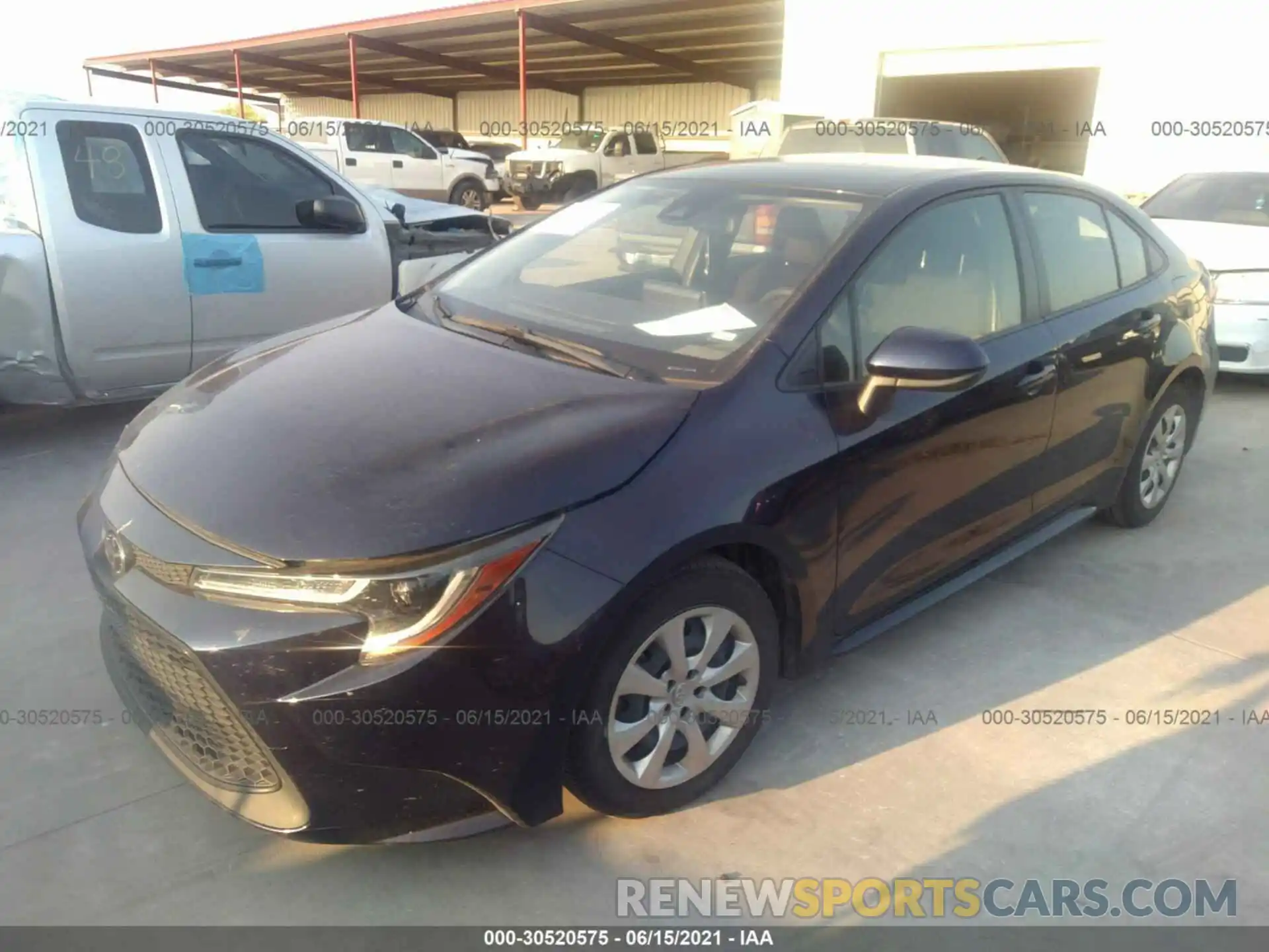 2 Photograph of a damaged car JTDEPRAE2LJ089360 TOYOTA COROLLA 2020