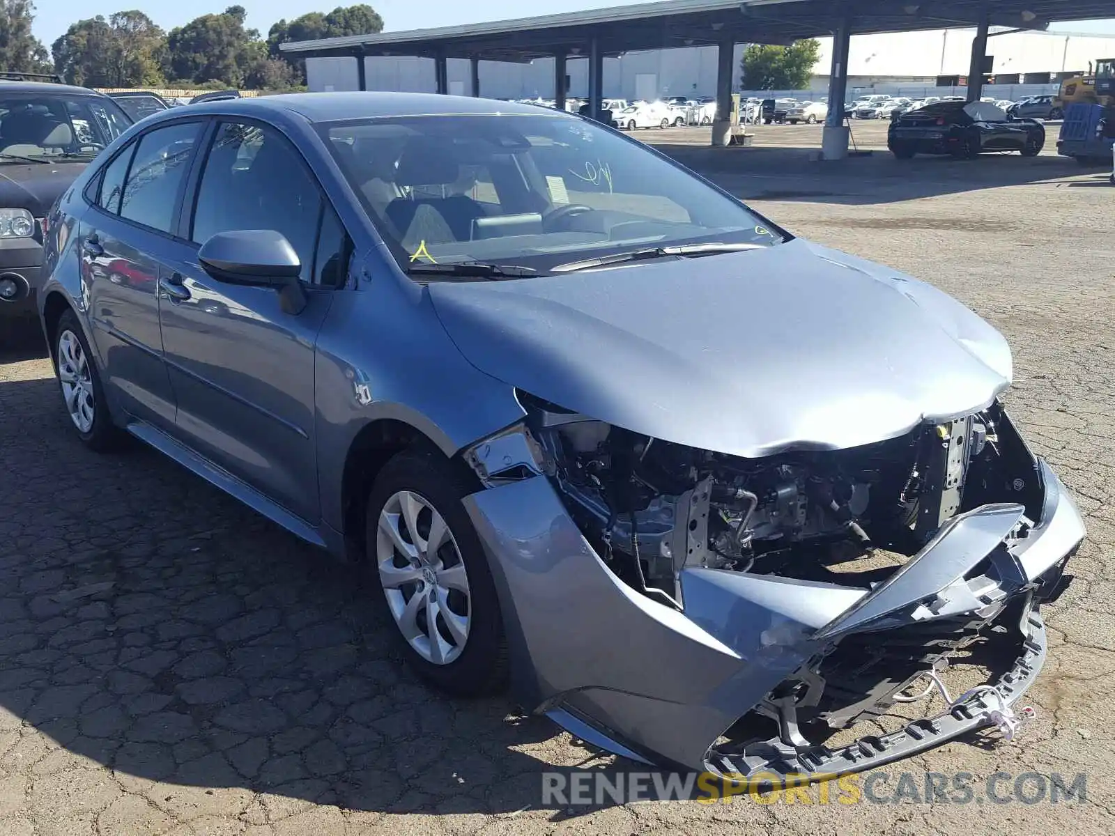 1 Photograph of a damaged car JTDEPRAE2LJ089407 TOYOTA COROLLA 2020