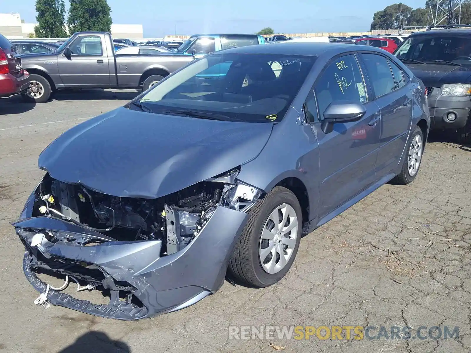 2 Photograph of a damaged car JTDEPRAE2LJ089407 TOYOTA COROLLA 2020