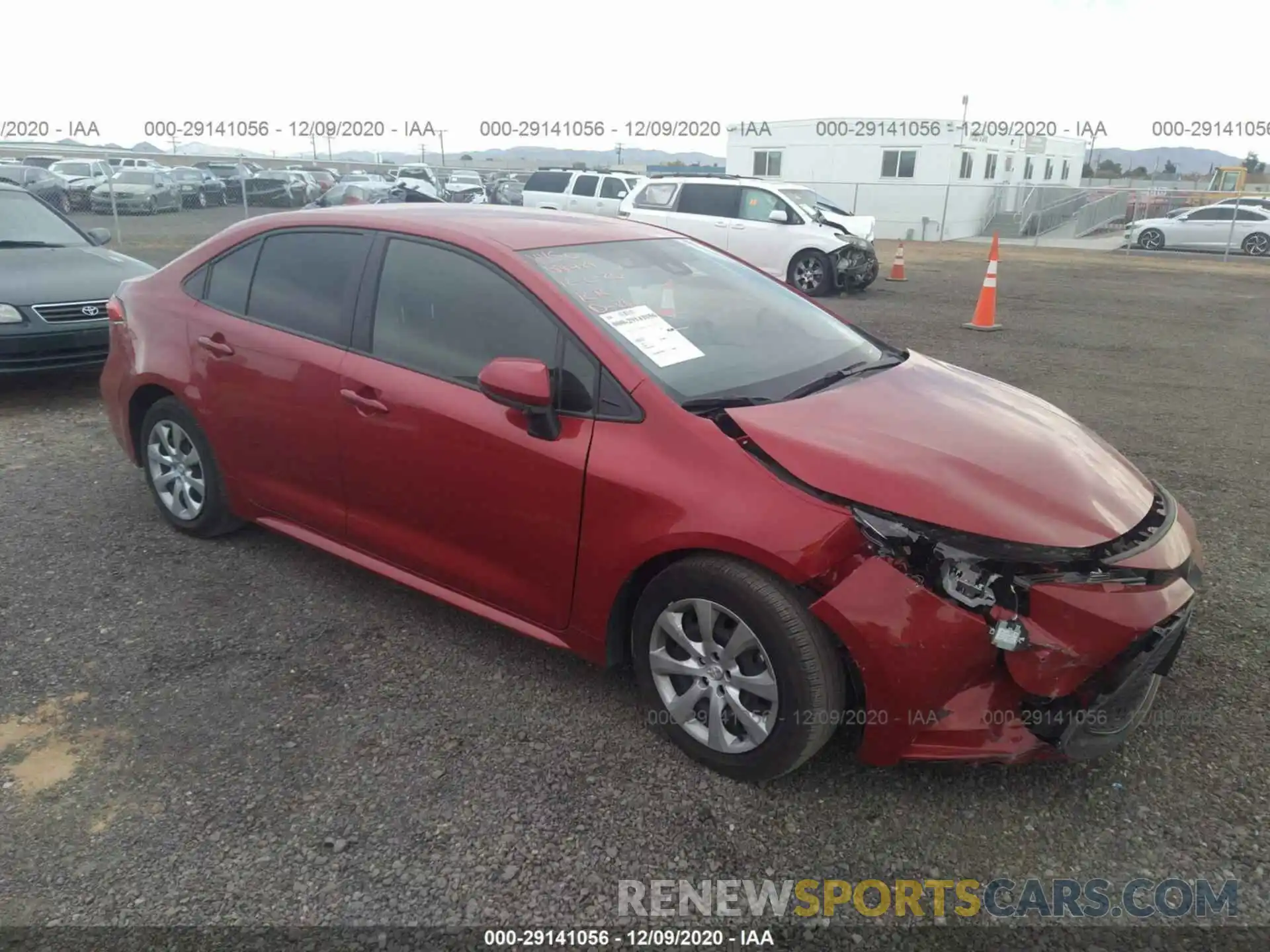 1 Photograph of a damaged car JTDEPRAE2LJ089519 TOYOTA COROLLA 2020