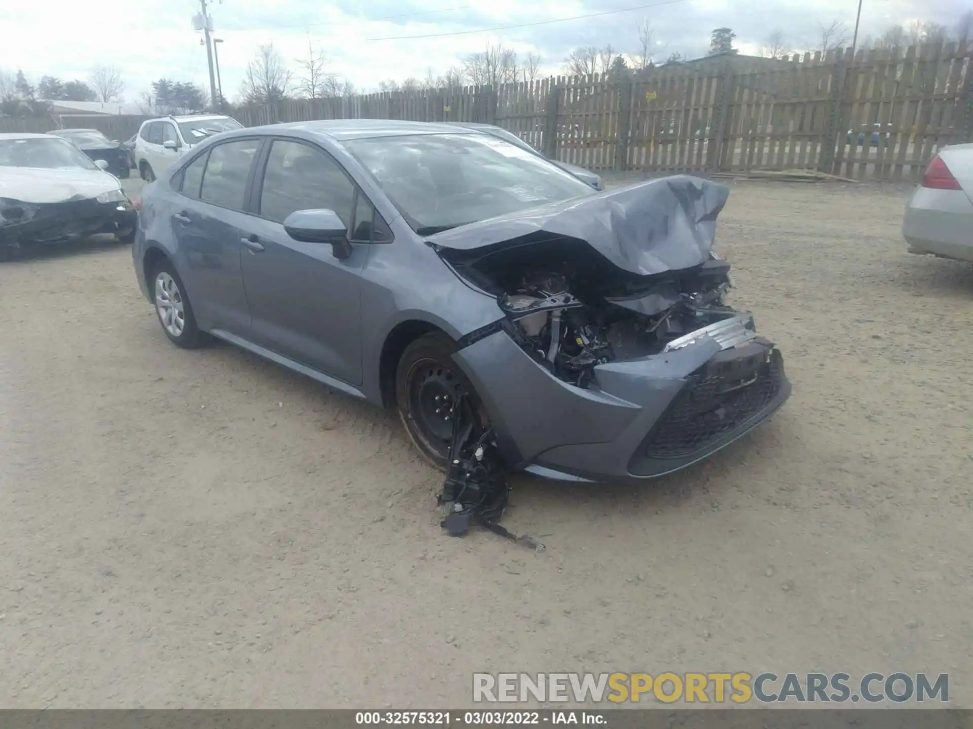 1 Photograph of a damaged car JTDEPRAE2LJ090380 TOYOTA COROLLA 2020