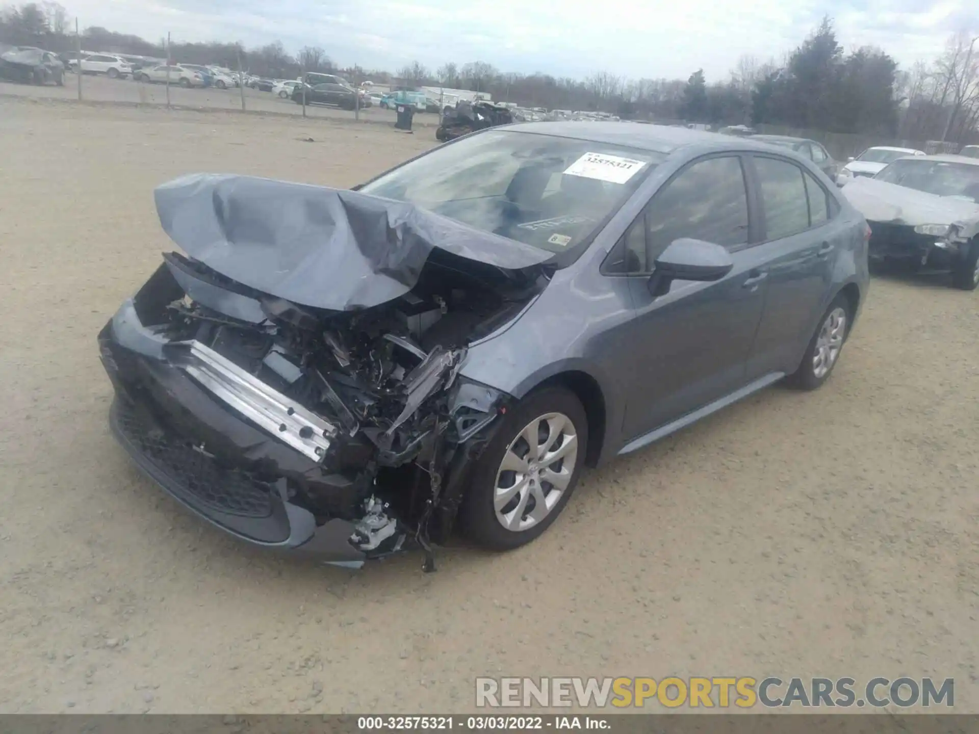 2 Photograph of a damaged car JTDEPRAE2LJ090380 TOYOTA COROLLA 2020