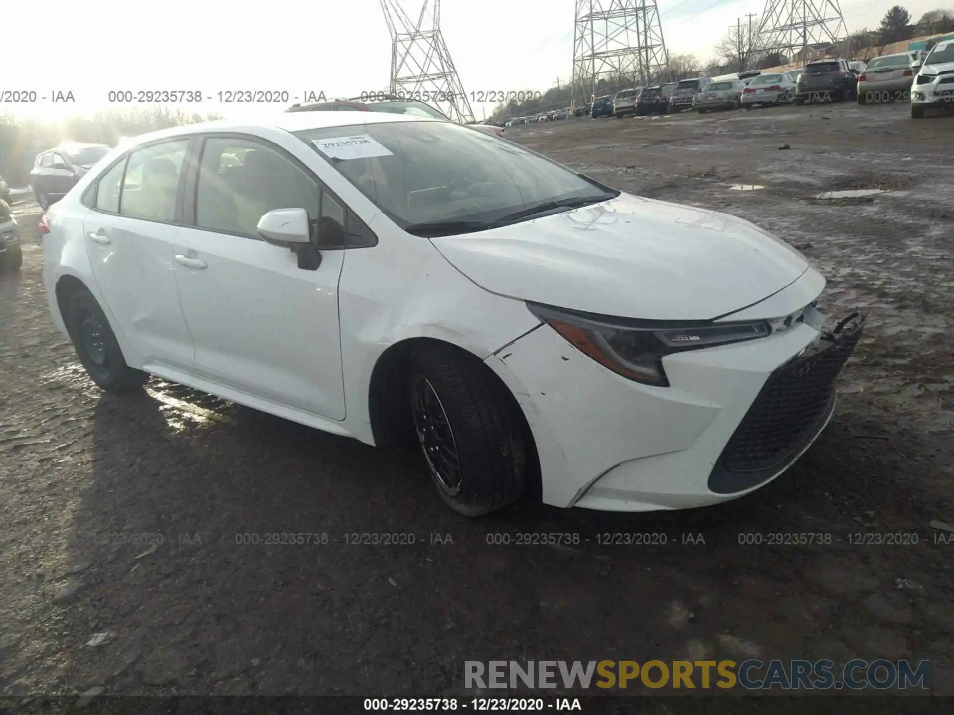 1 Photograph of a damaged car JTDEPRAE2LJ090816 TOYOTA COROLLA 2020