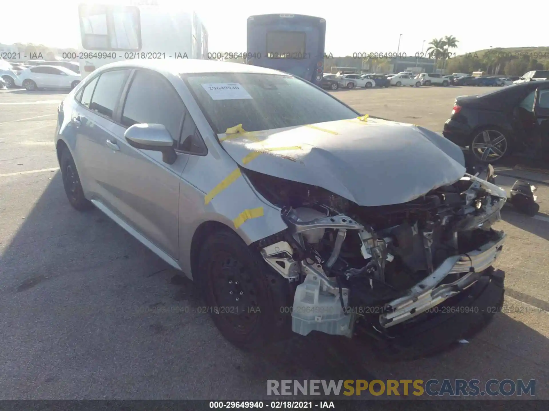 1 Photograph of a damaged car JTDEPRAE2LJ092050 TOYOTA COROLLA 2020