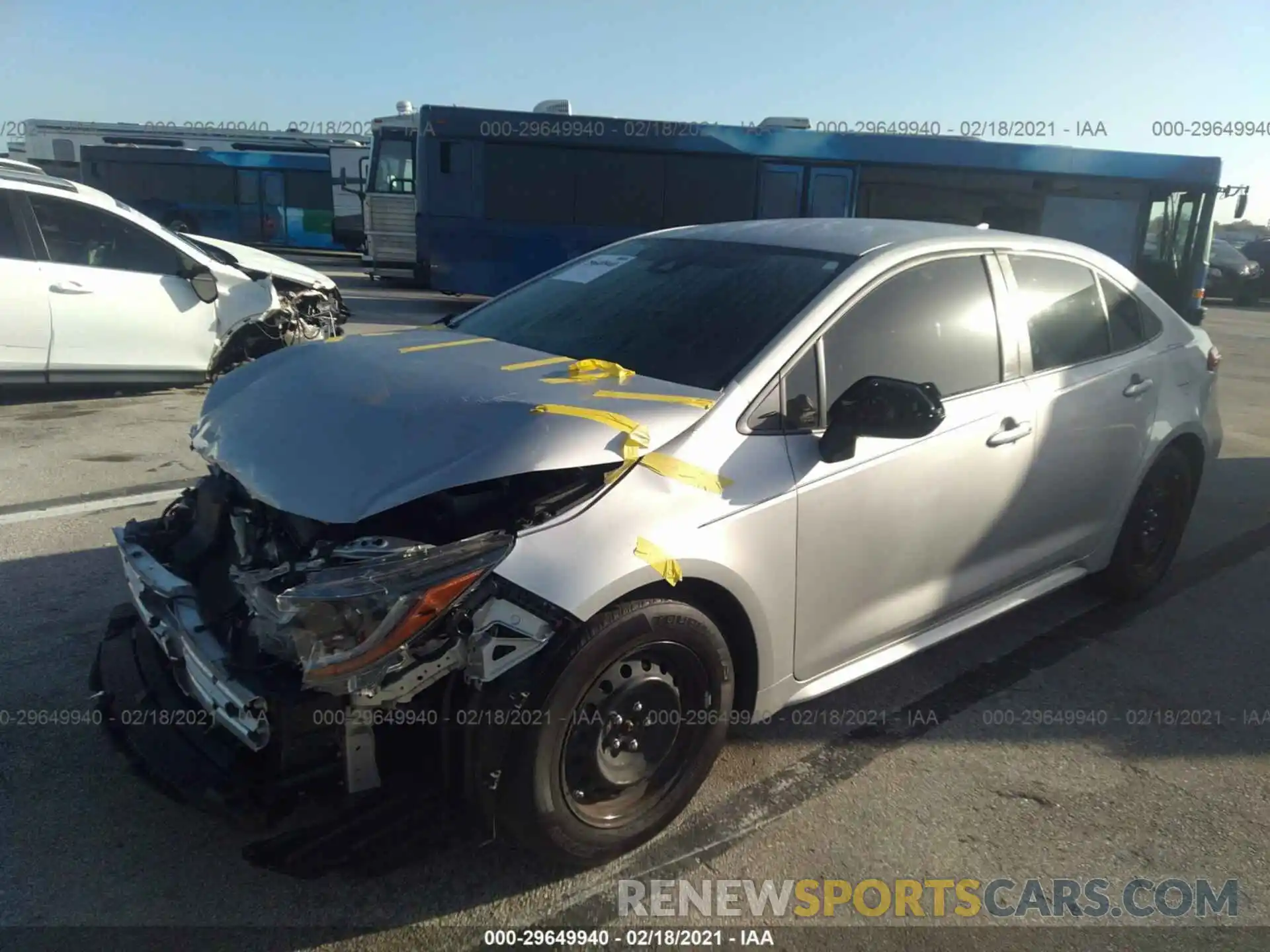 2 Photograph of a damaged car JTDEPRAE2LJ092050 TOYOTA COROLLA 2020