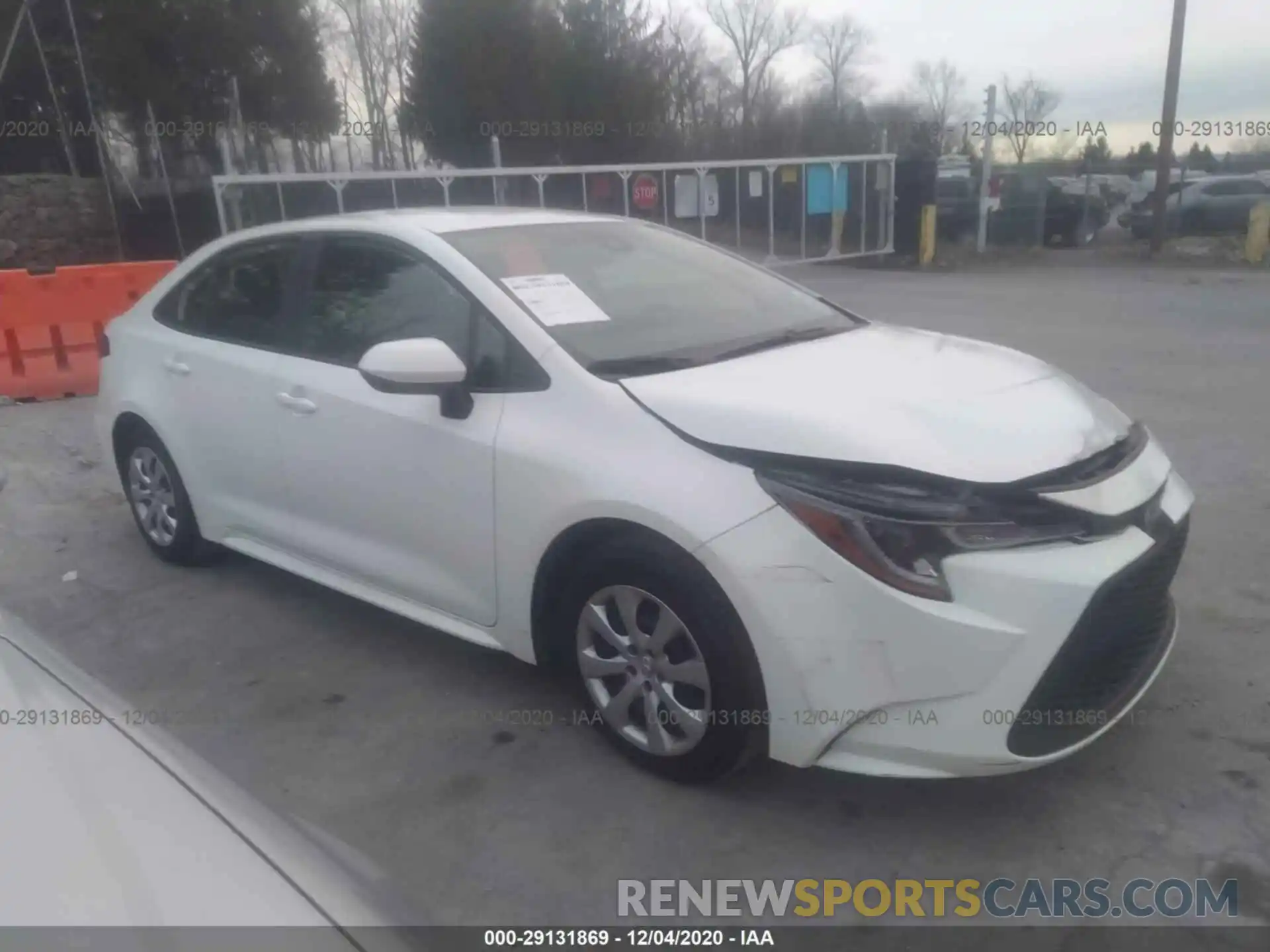 1 Photograph of a damaged car JTDEPRAE2LJ092436 TOYOTA COROLLA 2020