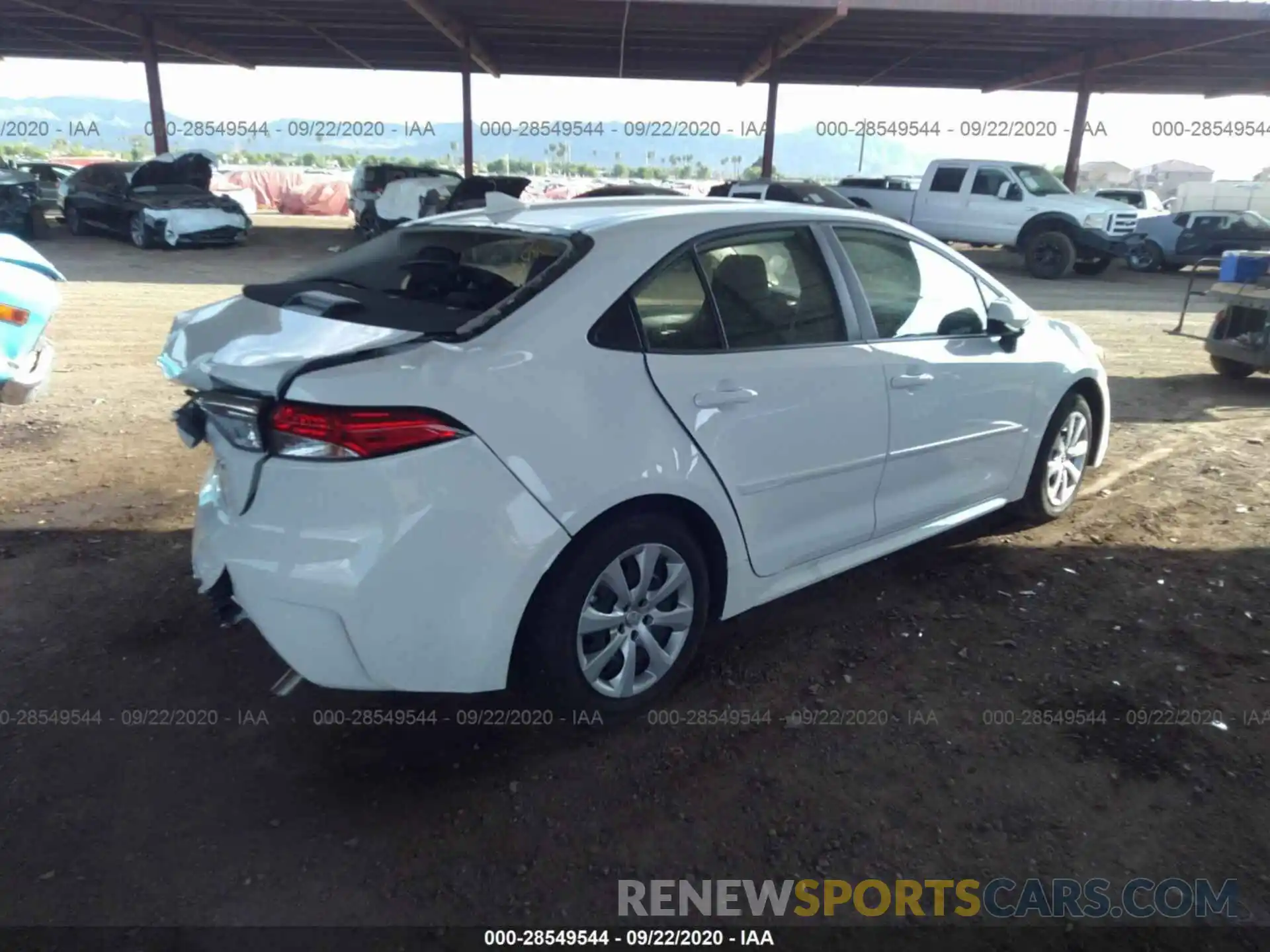 4 Photograph of a damaged car JTDEPRAE2LJ093411 TOYOTA COROLLA 2020