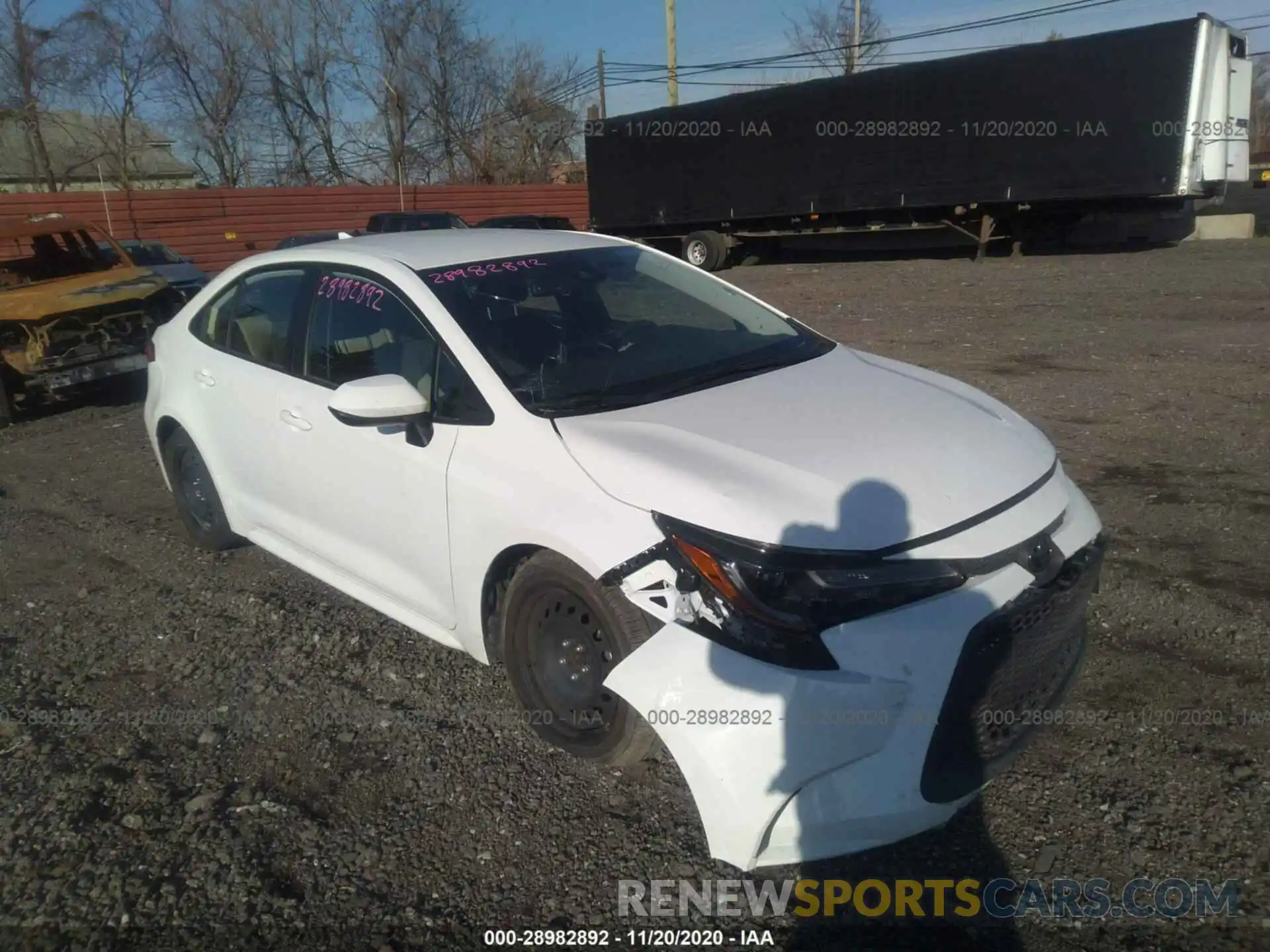 1 Photograph of a damaged car JTDEPRAE2LJ093621 TOYOTA COROLLA 2020