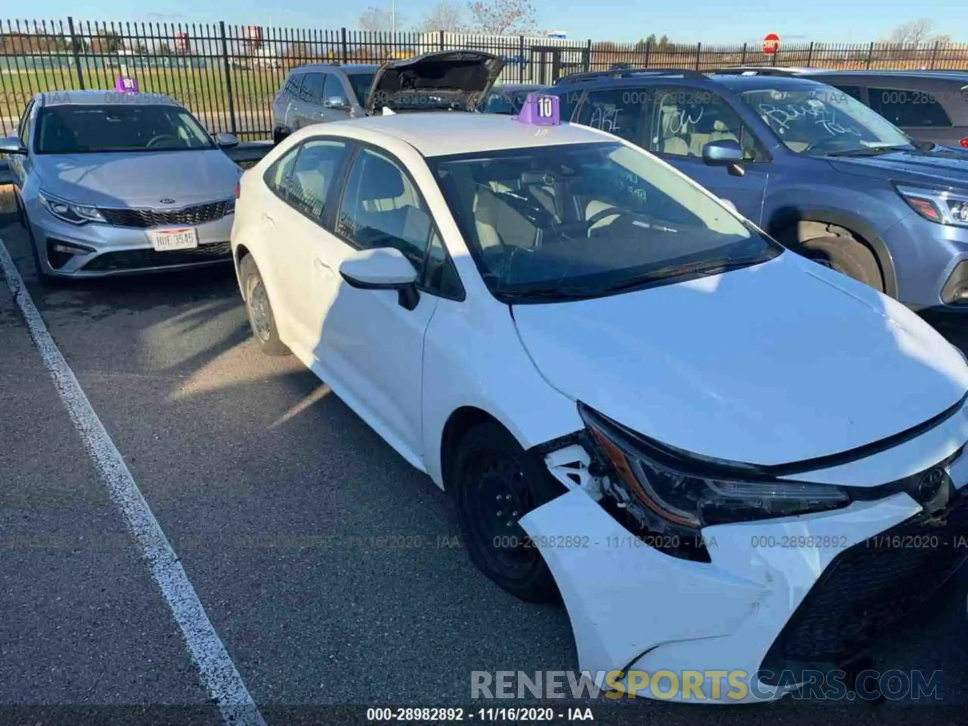 12 Photograph of a damaged car JTDEPRAE2LJ093621 TOYOTA COROLLA 2020