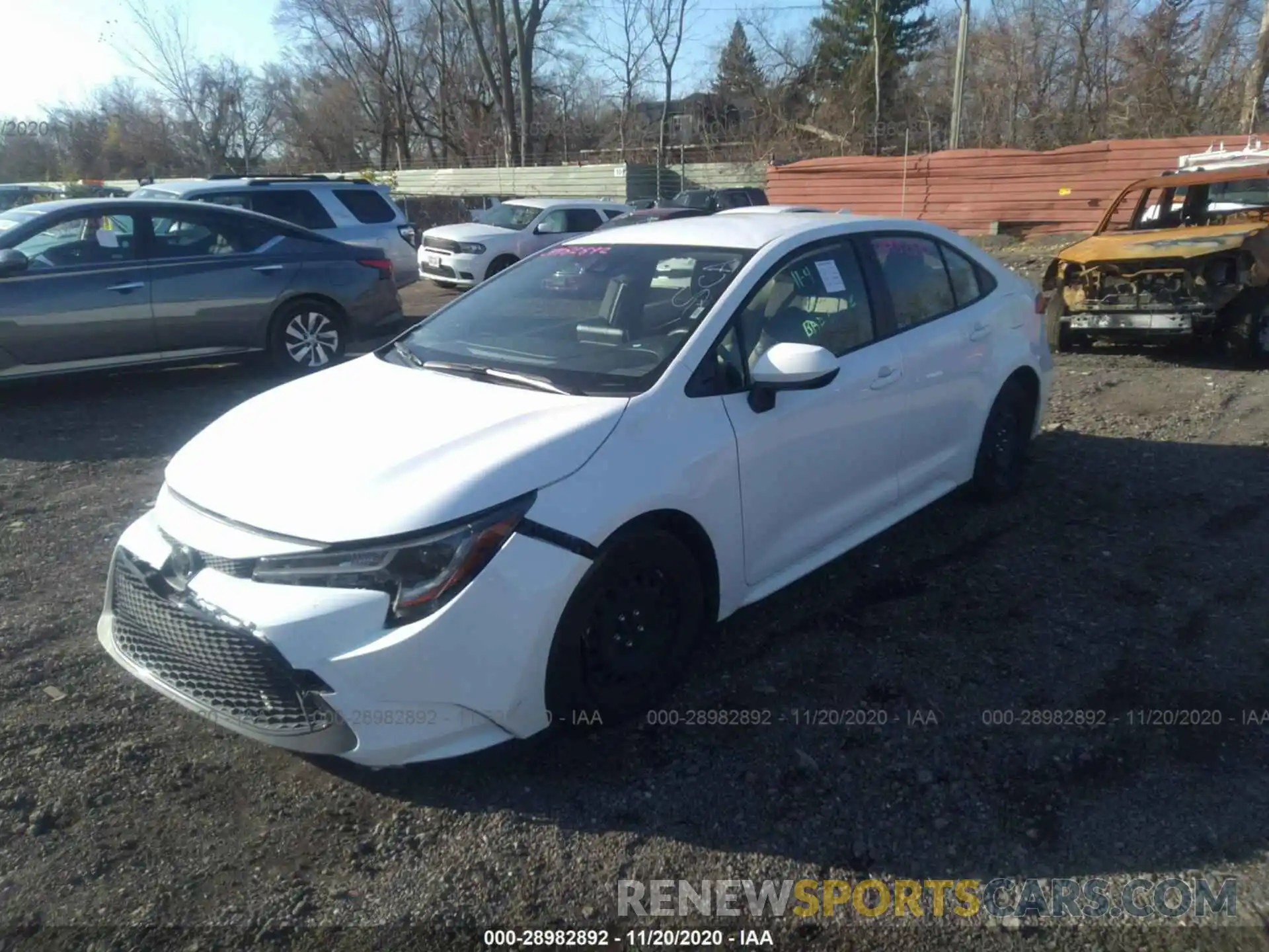 2 Photograph of a damaged car JTDEPRAE2LJ093621 TOYOTA COROLLA 2020