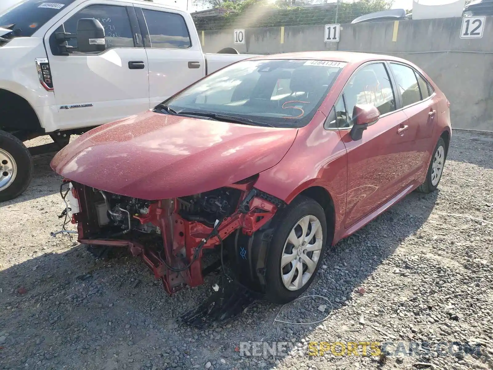 2 Photograph of a damaged car JTDEPRAE2LJ095059 TOYOTA COROLLA 2020