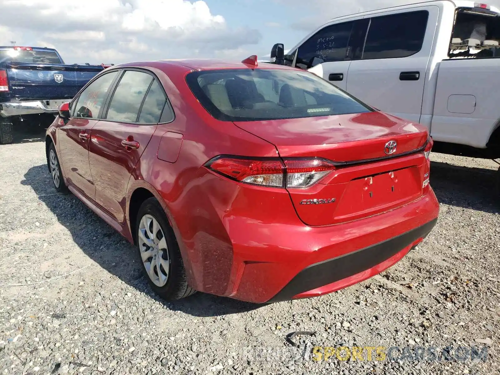 3 Photograph of a damaged car JTDEPRAE2LJ095059 TOYOTA COROLLA 2020